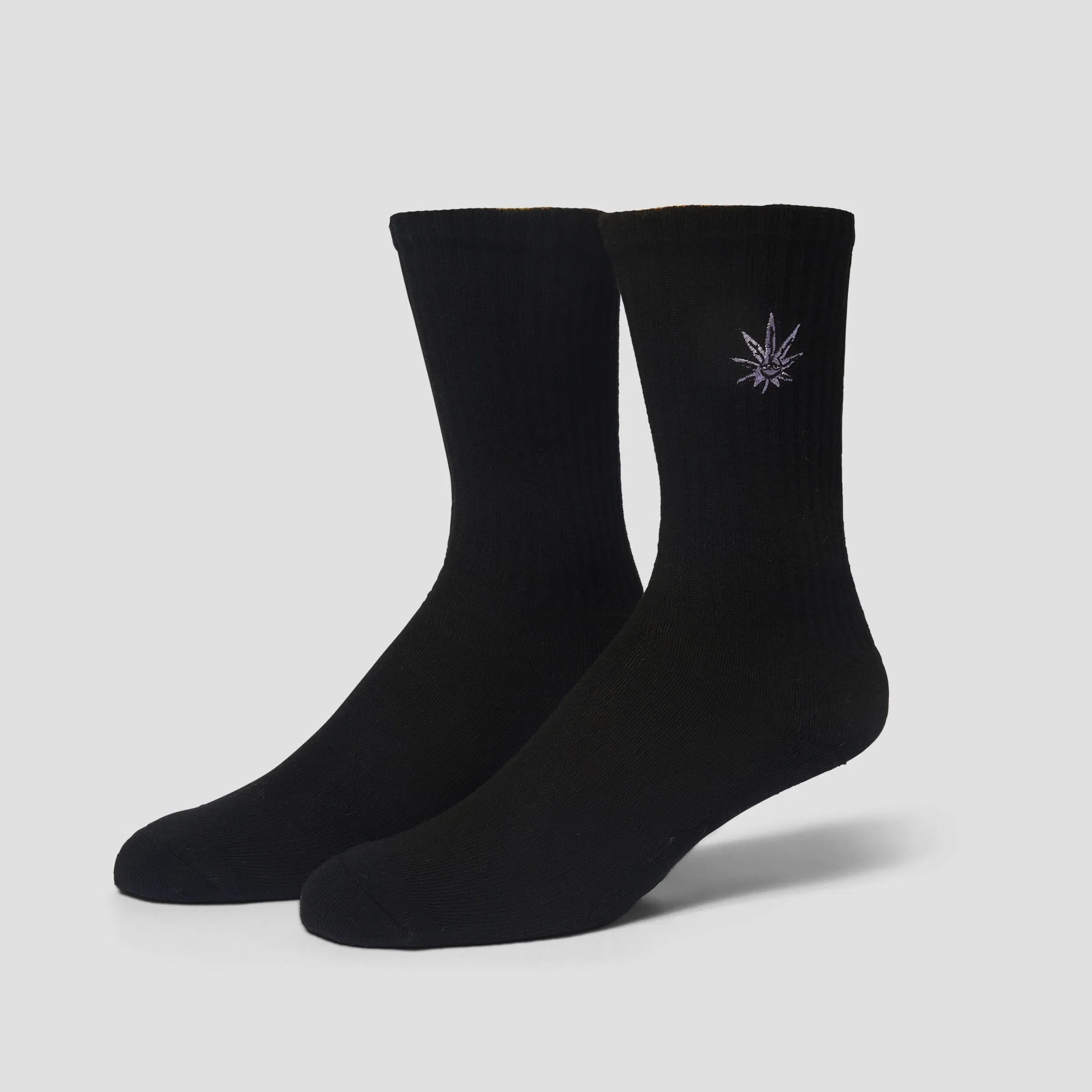 HUF Green Buddy Embroidered Sock Black