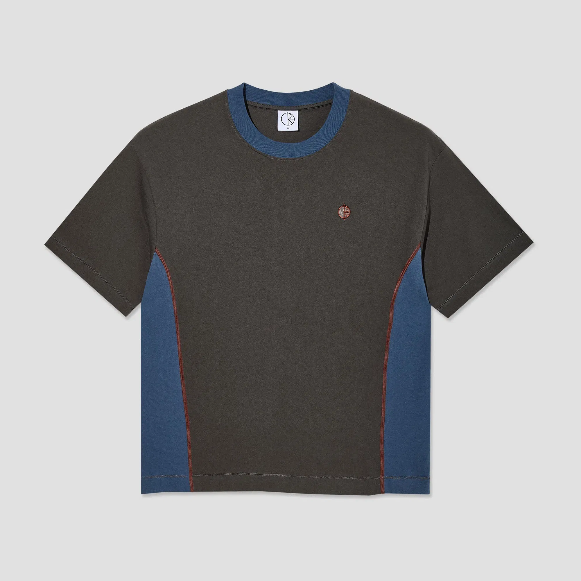 Polar Surf Panel T-Shirt Dirty Black / Grey Blue