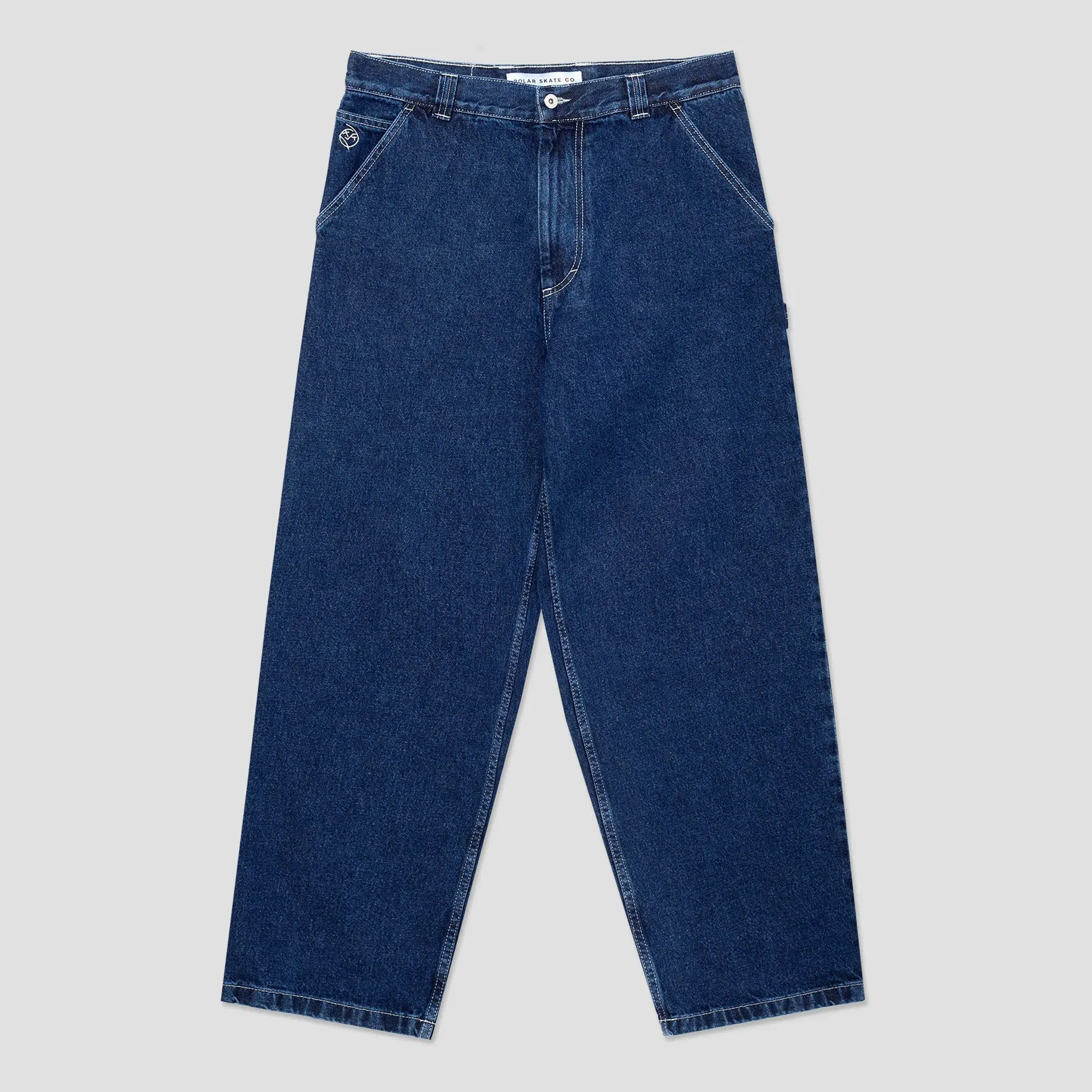 Polar Big Boy Work Pants Dark Blue / White Stitching