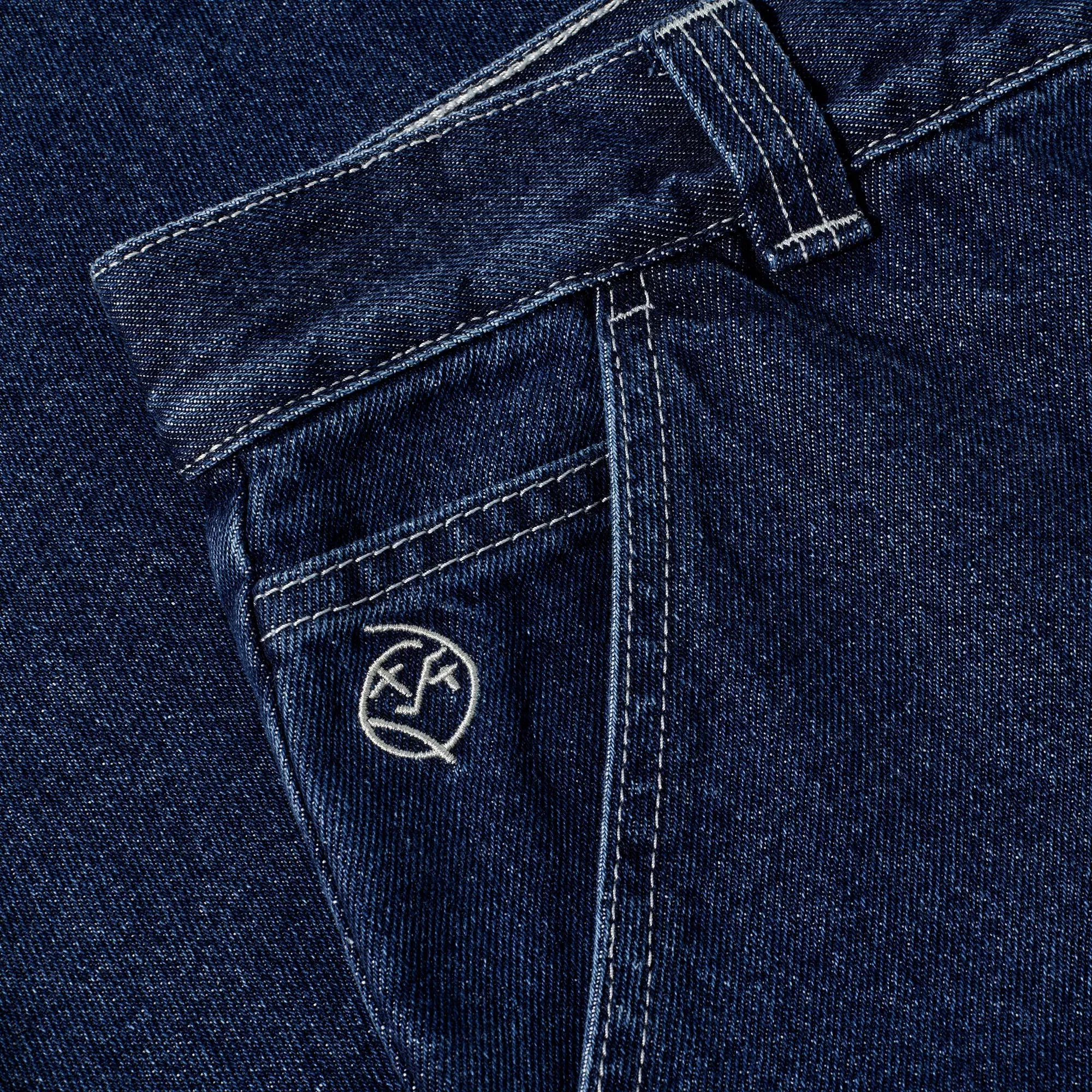 Polar Big Boy Work Pants Dark Blue / White Stitching