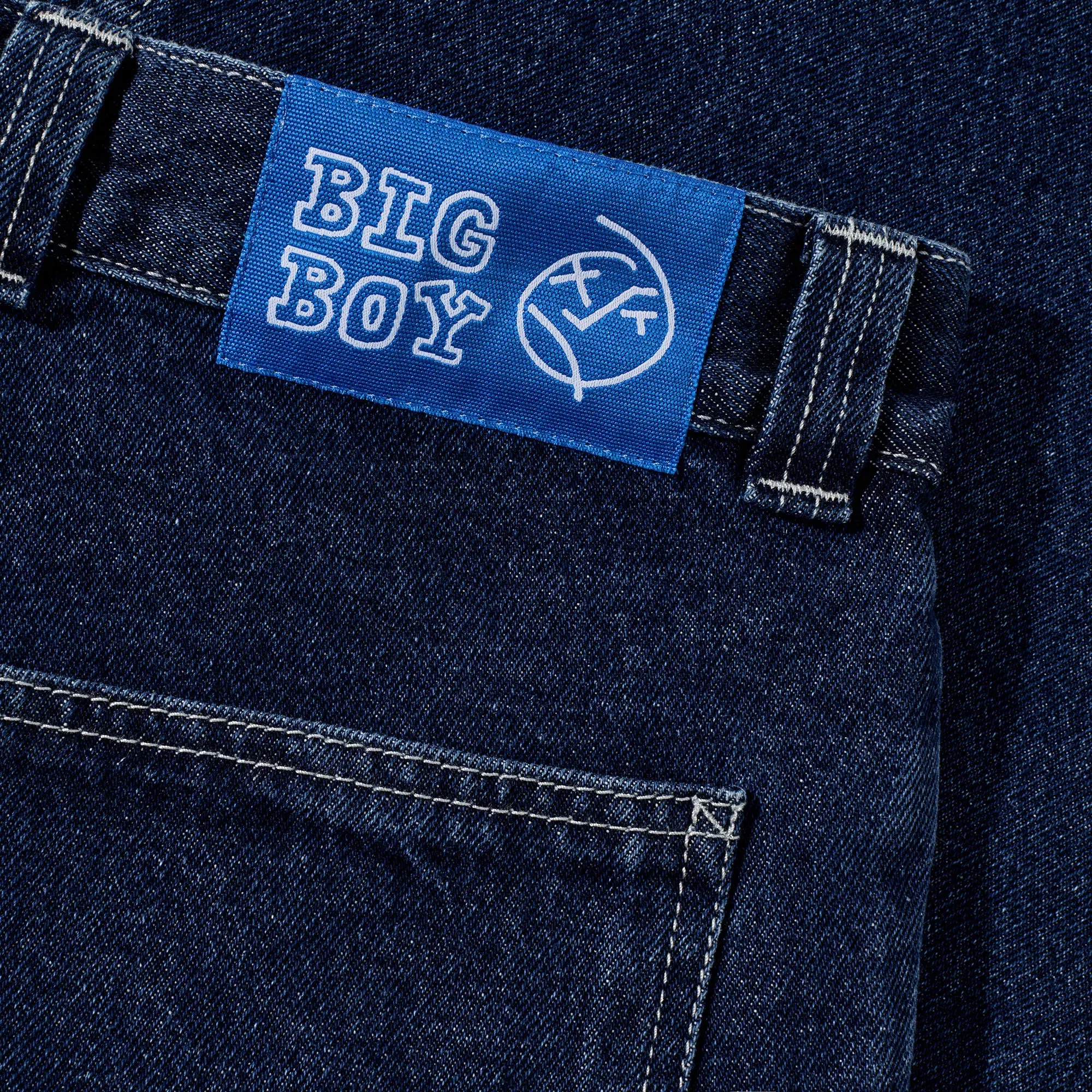 Polar Big Boy Work Pants Dark Blue / White Stitching