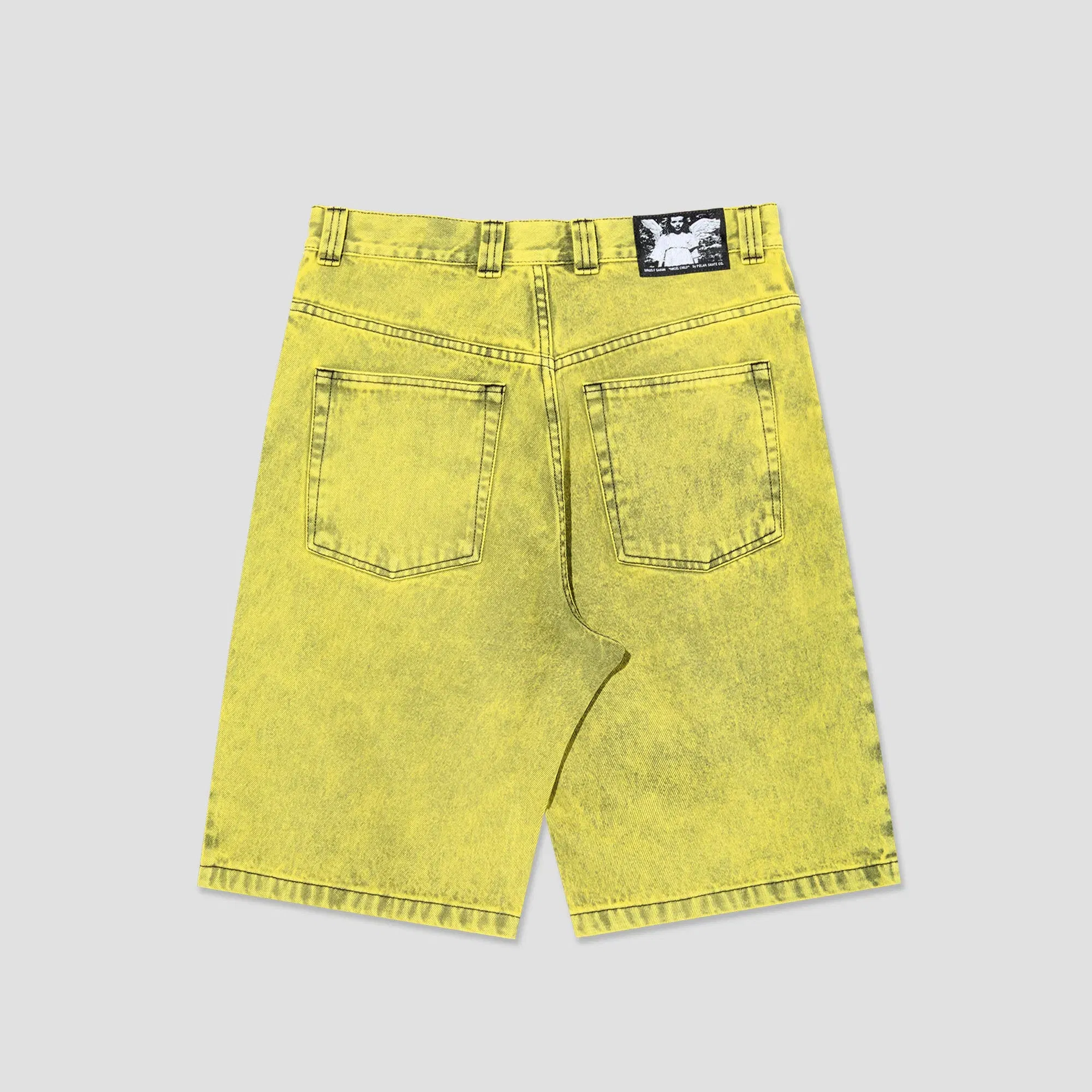 Polar Angel Child Big Boy Shorts Lemon Black