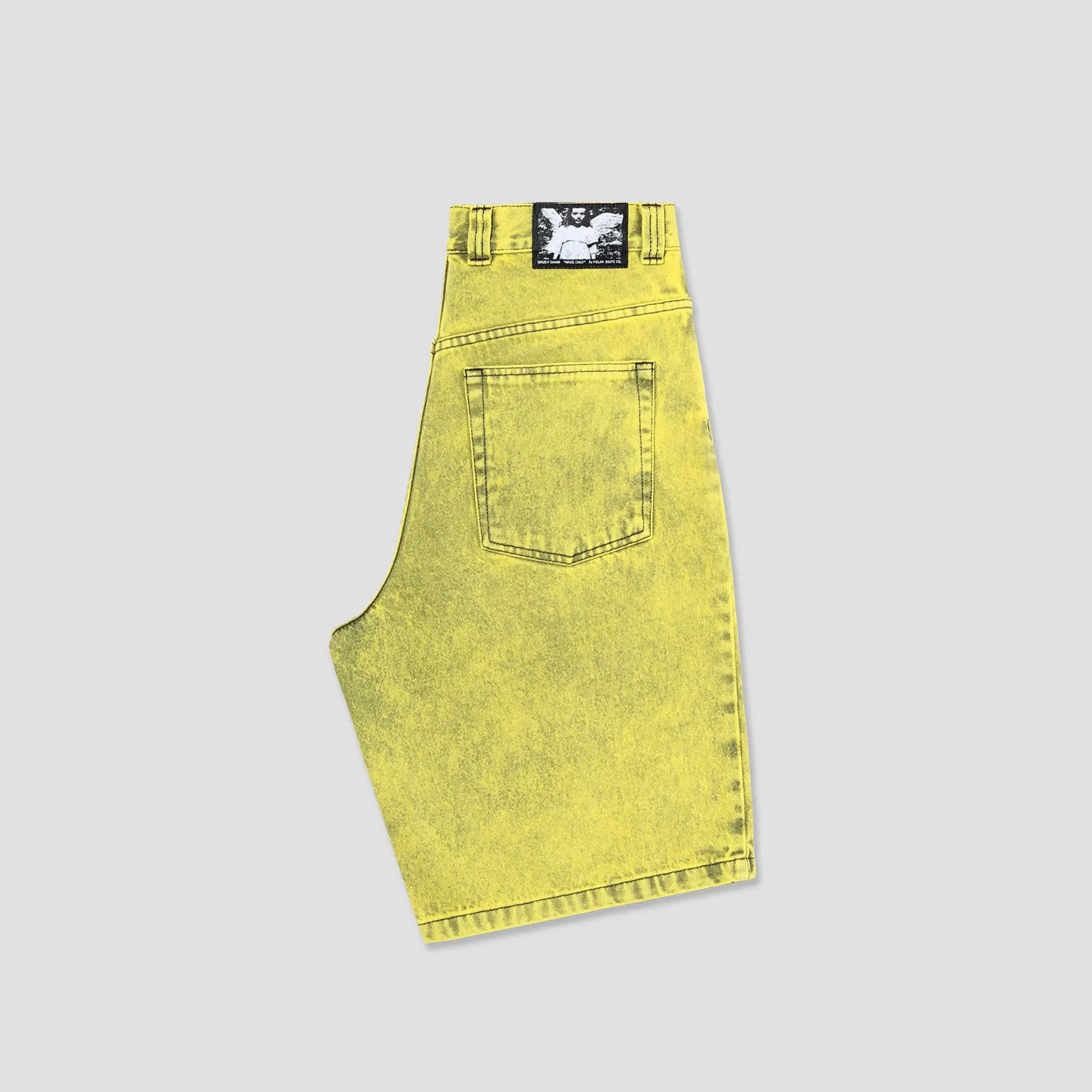 Polar Angel Child Big Boy Shorts Lemon Black