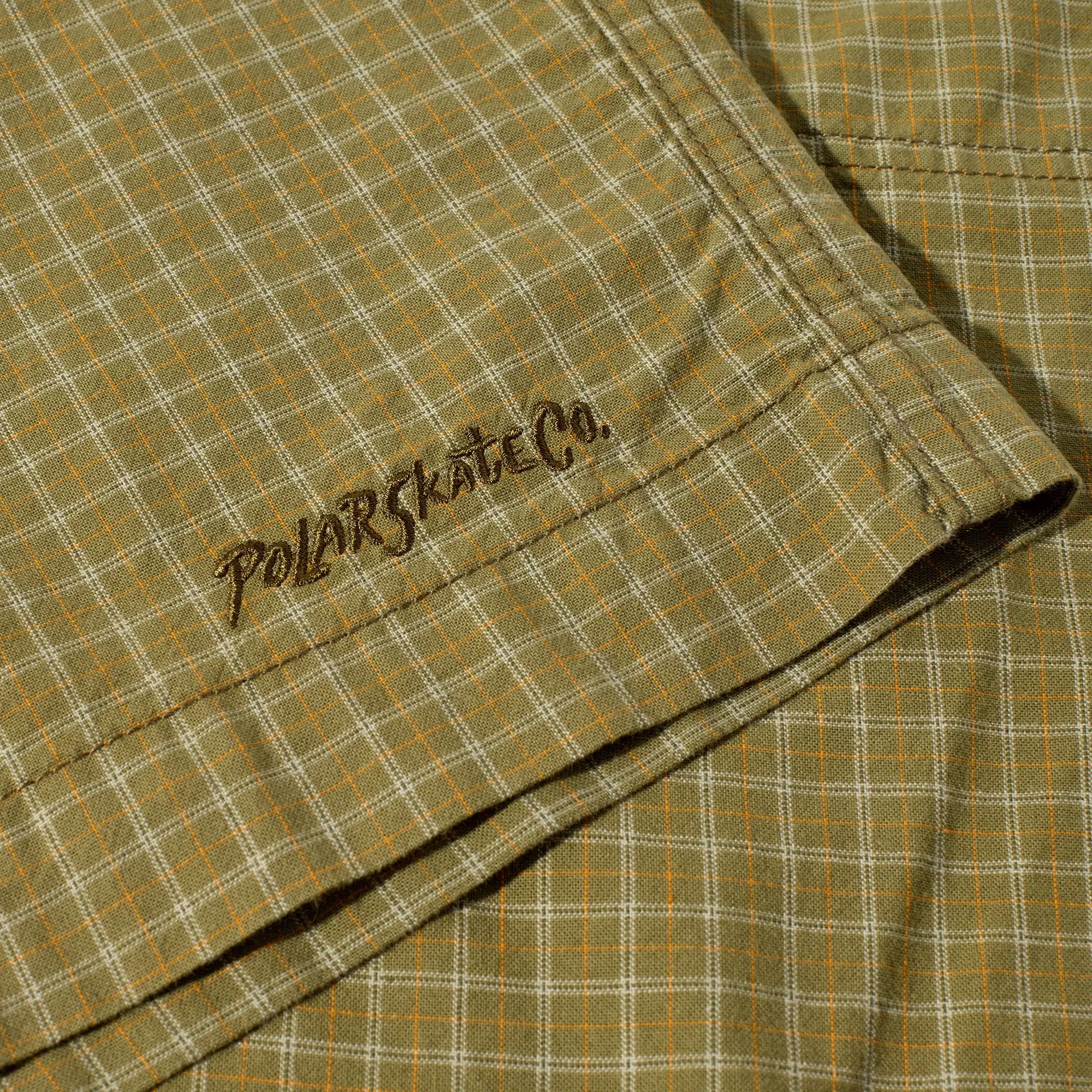 Polar Cotton Hike Shorts Olive Check