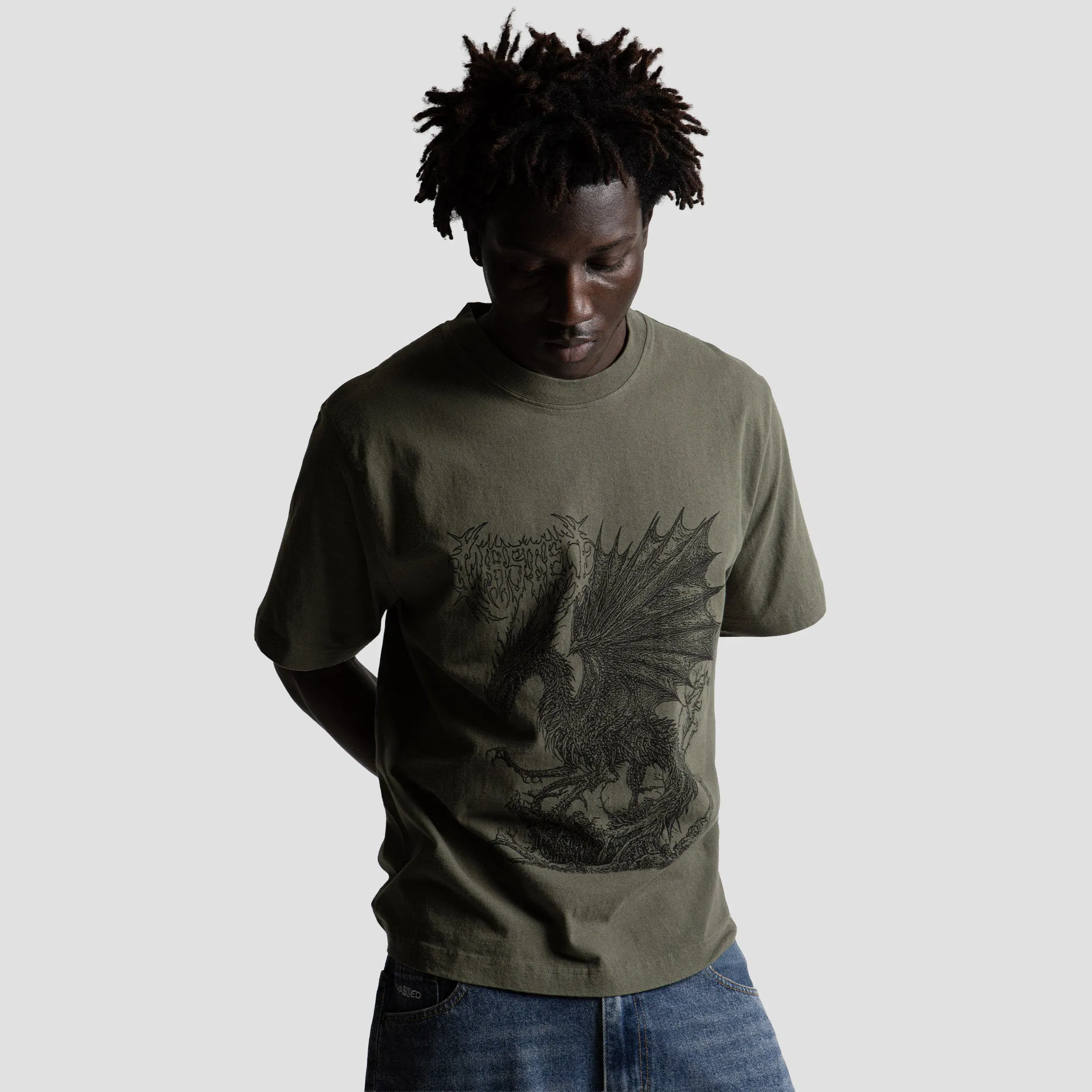 Wasted Paris Balaur T-Shirt Olive Khaki