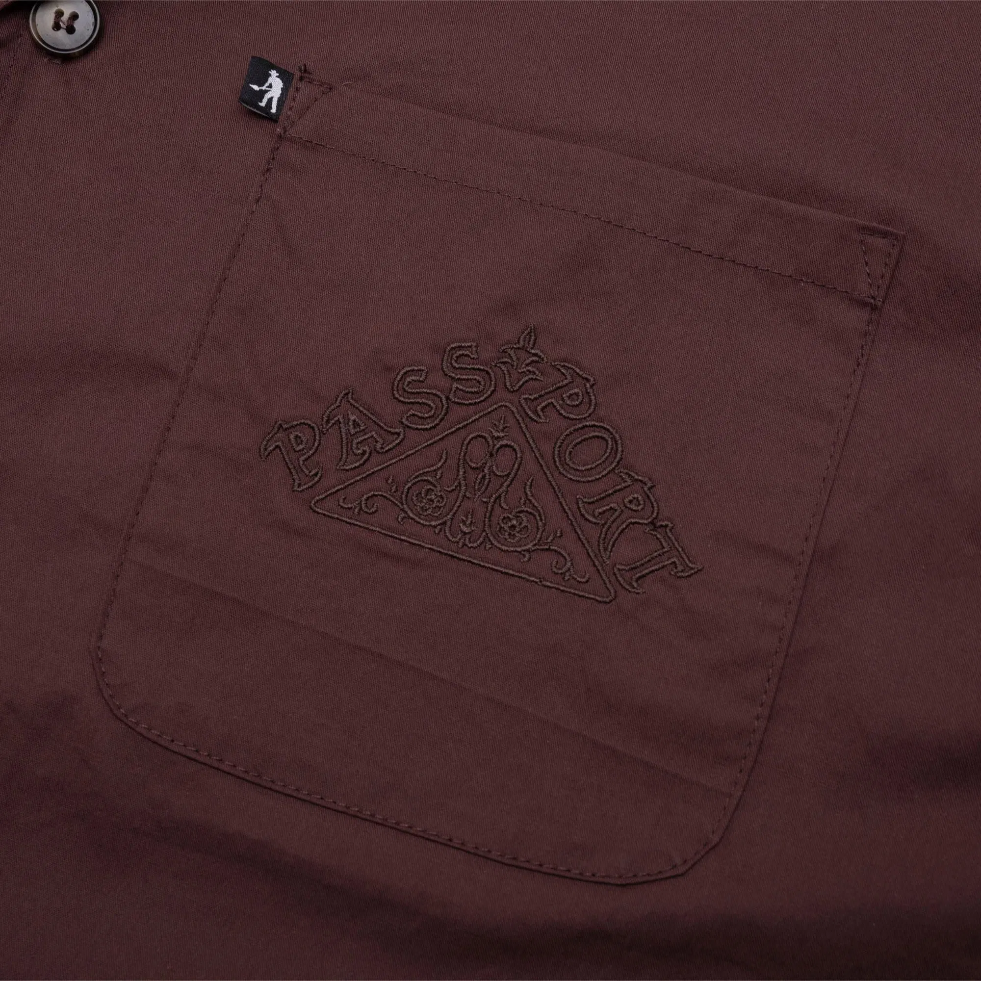 PassPort Manuscript Casual Shirt Choc