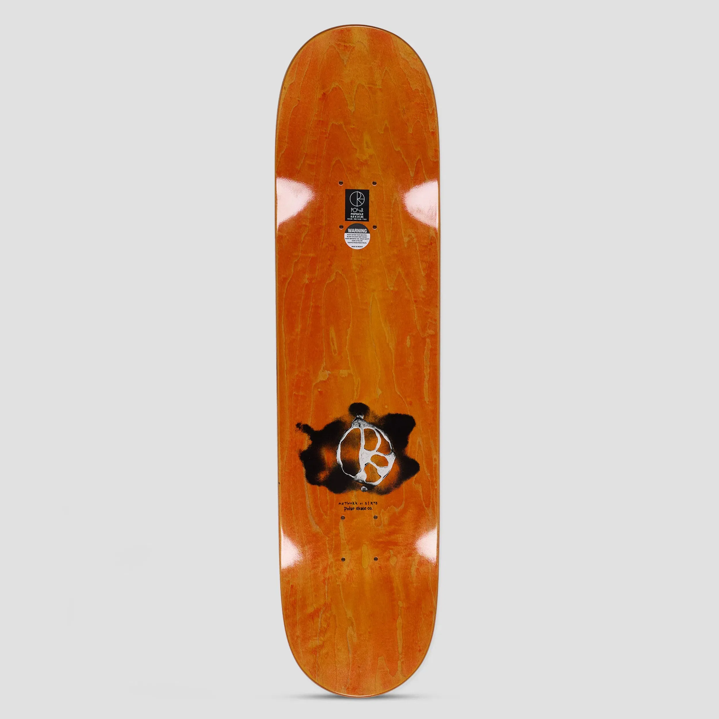 Polar 8.0 Team Stroke Logo Skateboard Deck Black