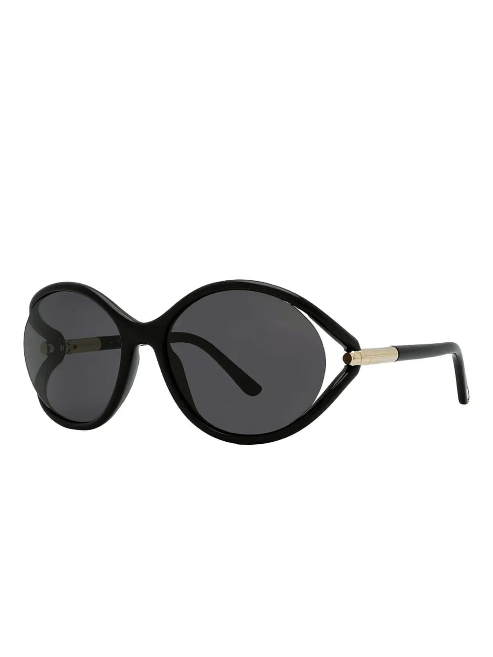 round-frame semi-rim sunglasses