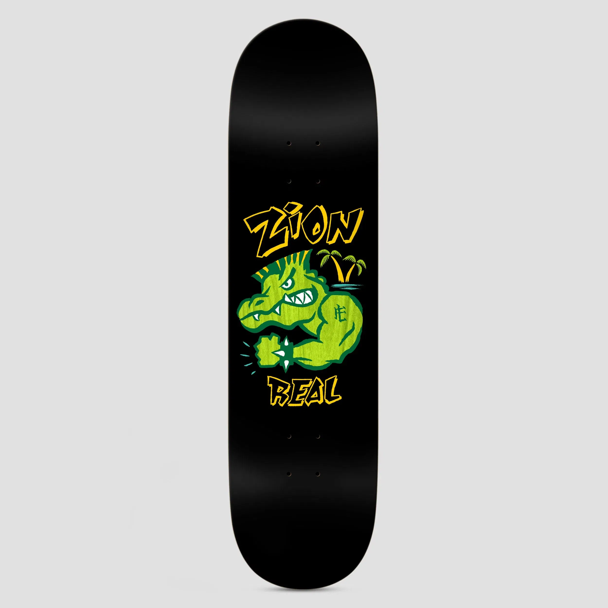 Real 8.5 Zion Bad Gator Heavy Weight Skateboard Deck Black