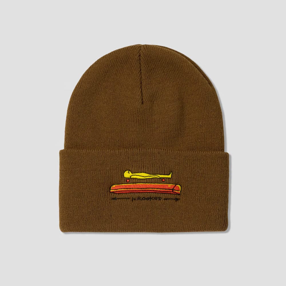 Krooked Koffin Cuff Beanie Brown