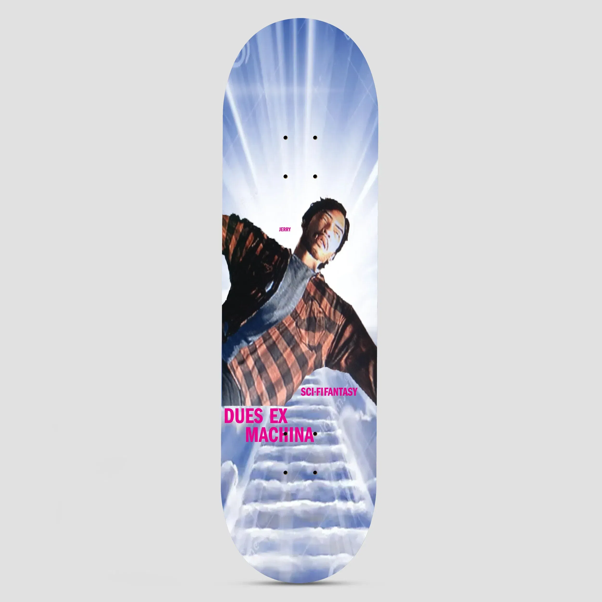 Sci-Fi Fantasy 8.0 Jerry Hsu Dues Ex Machina Skateboard Deck