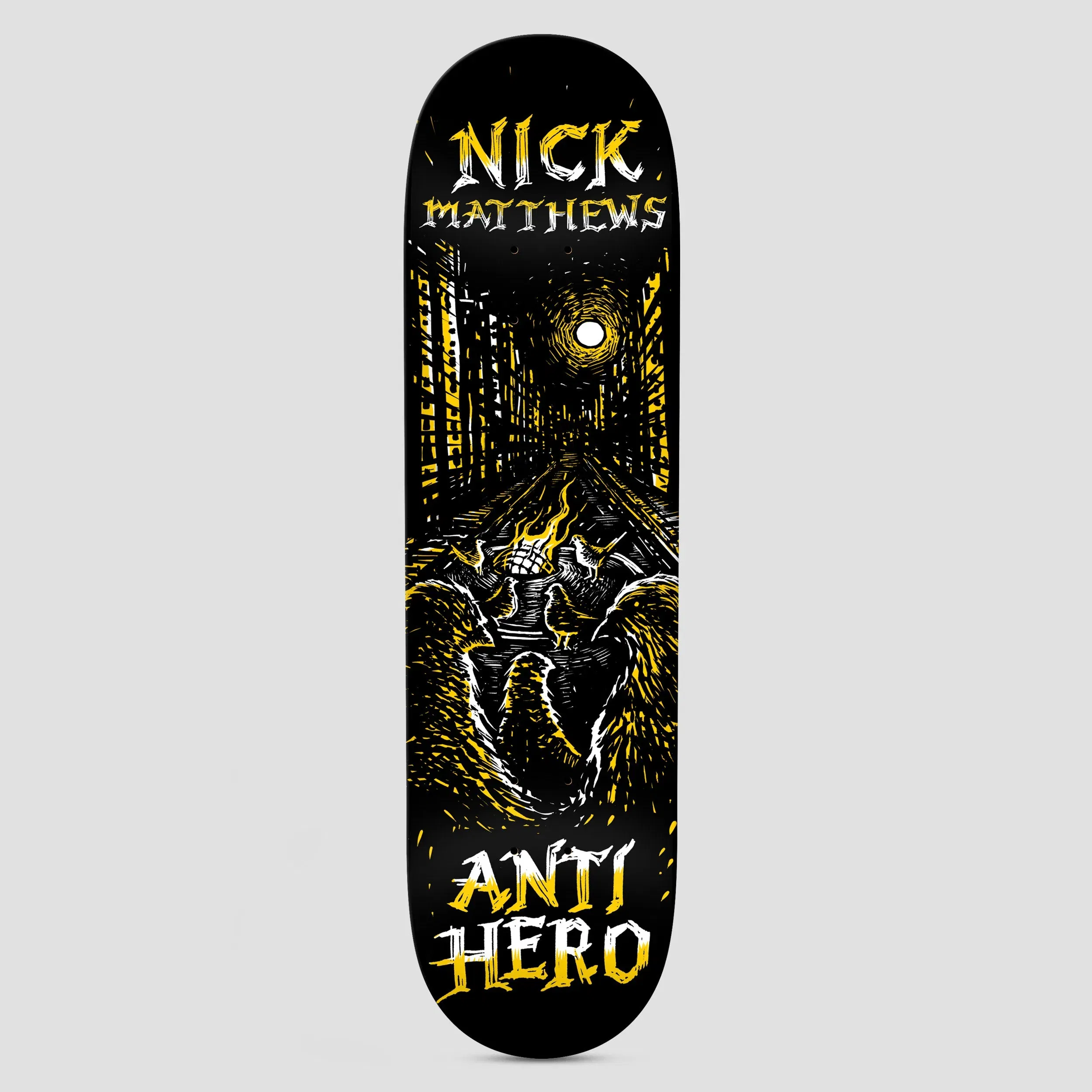 Anti Hero 8.06 Matthews Fireside Skateboard Deck Black