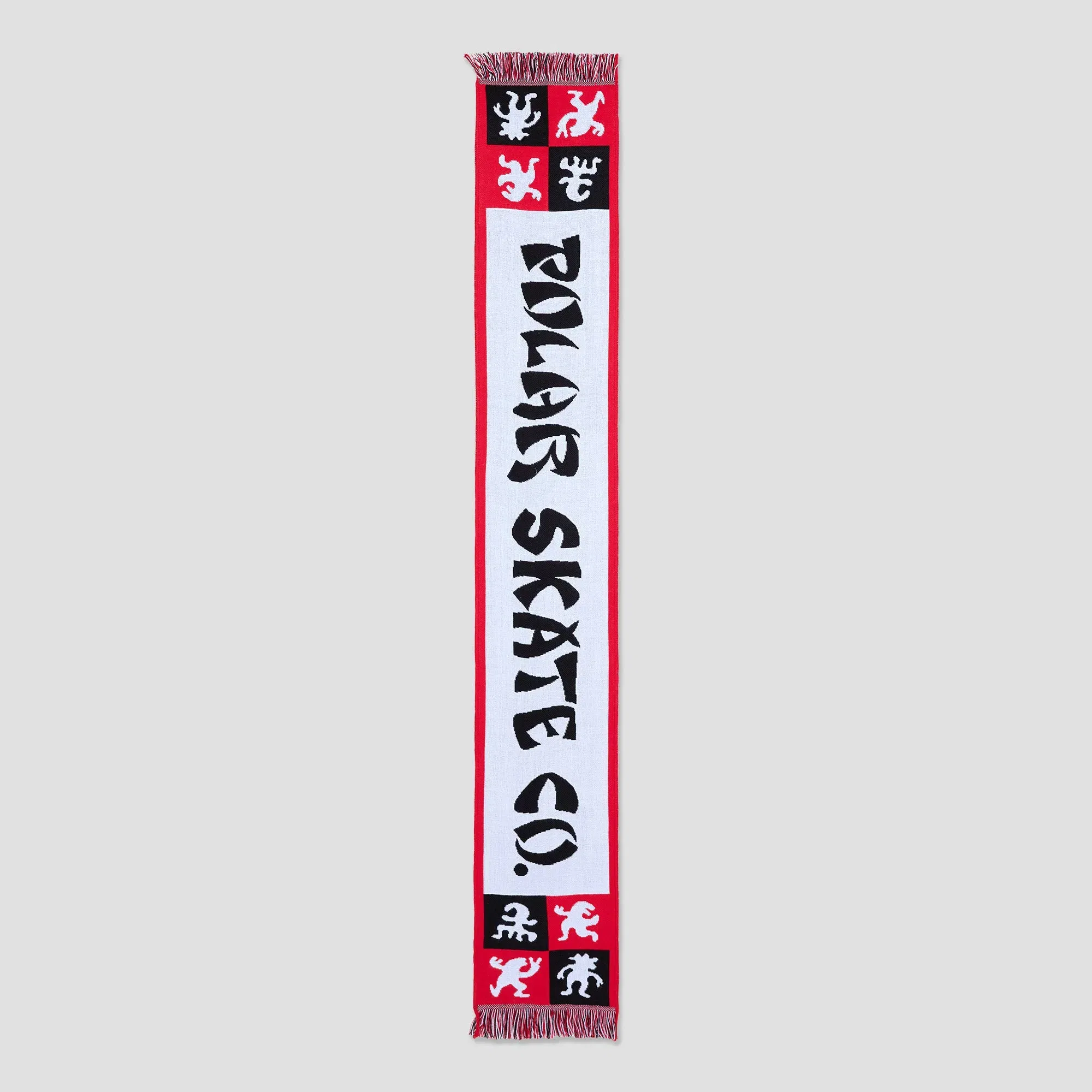 Polar Football Scarf Checkers Red