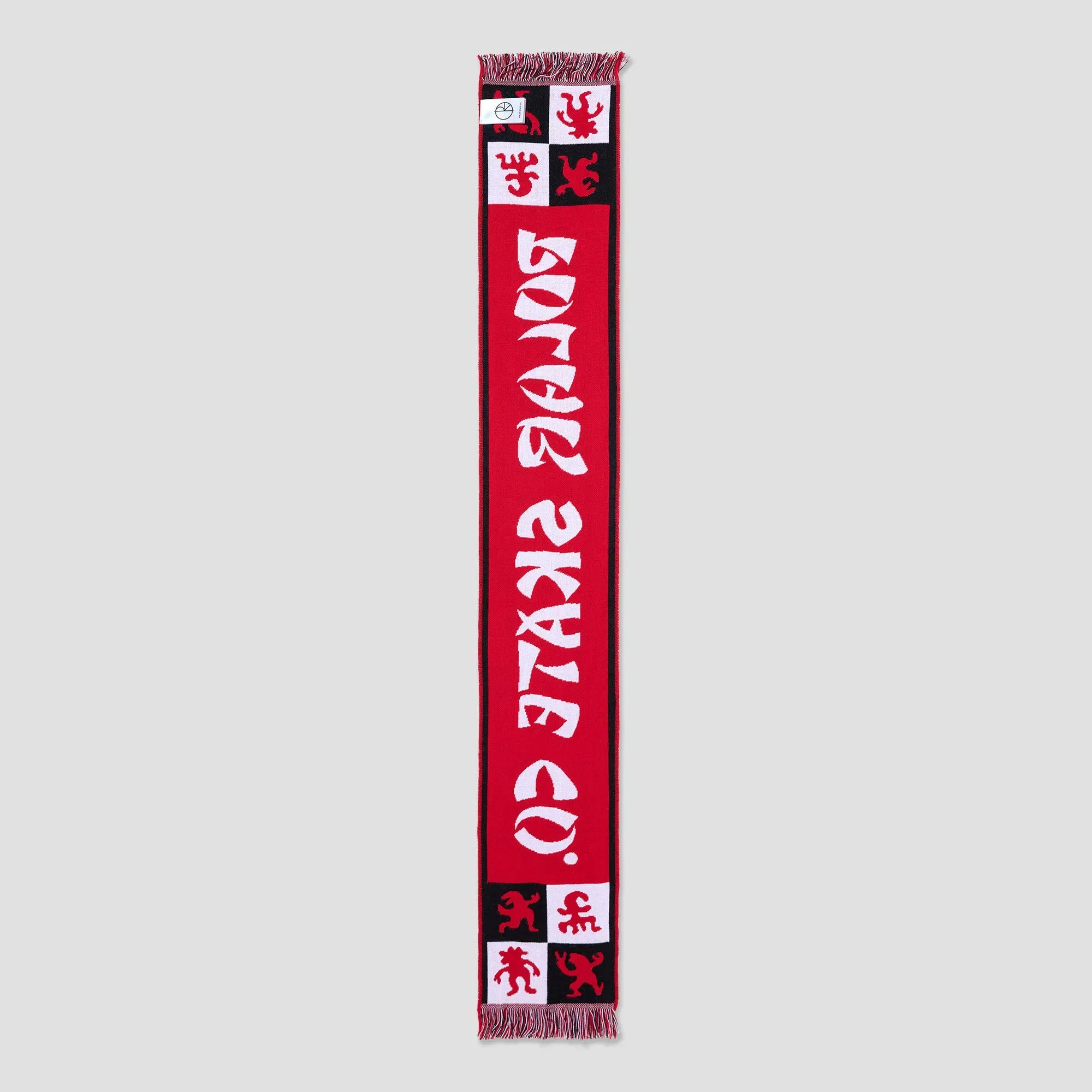 Polar Football Scarf Checkers Red
