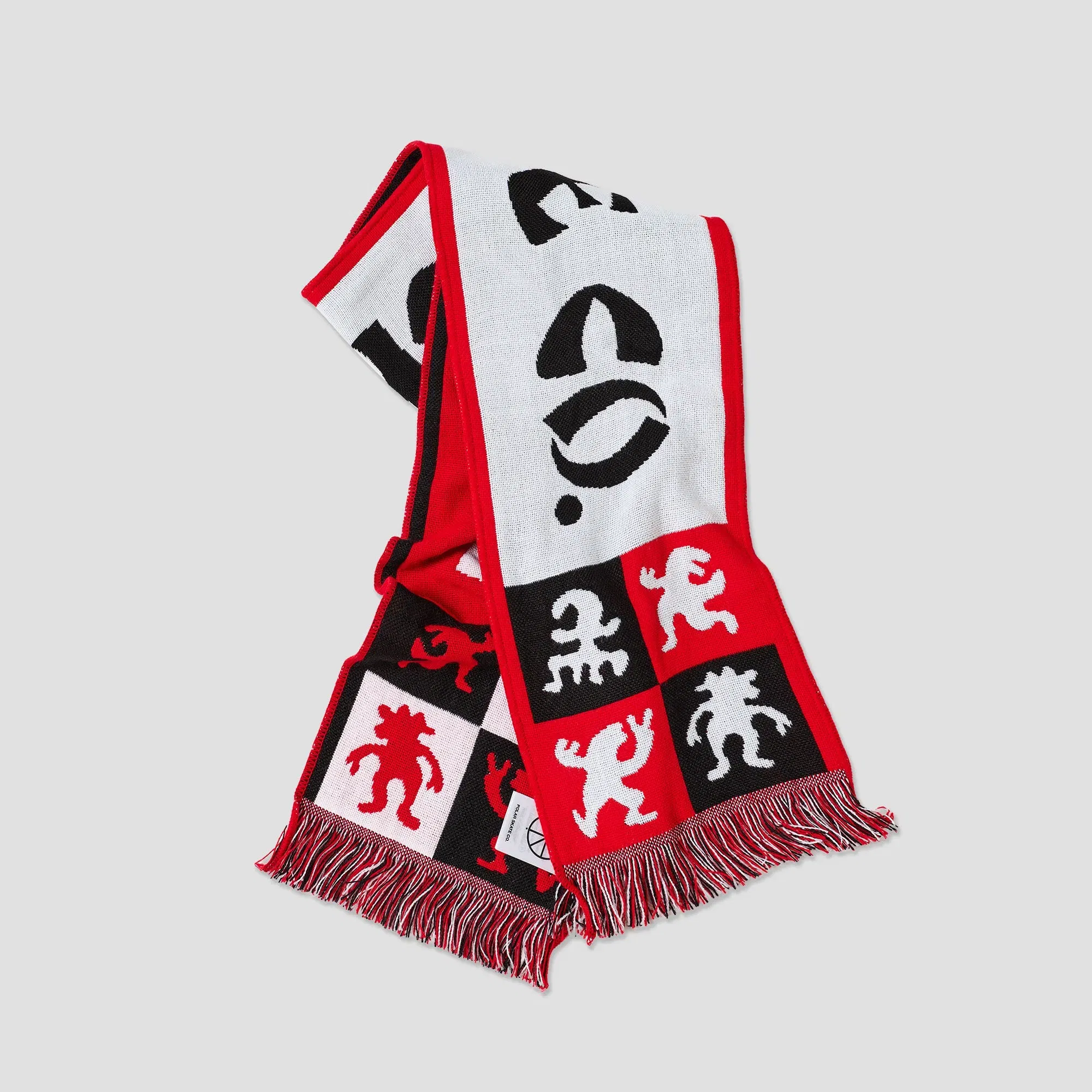 Polar Football Scarf Checkers Red