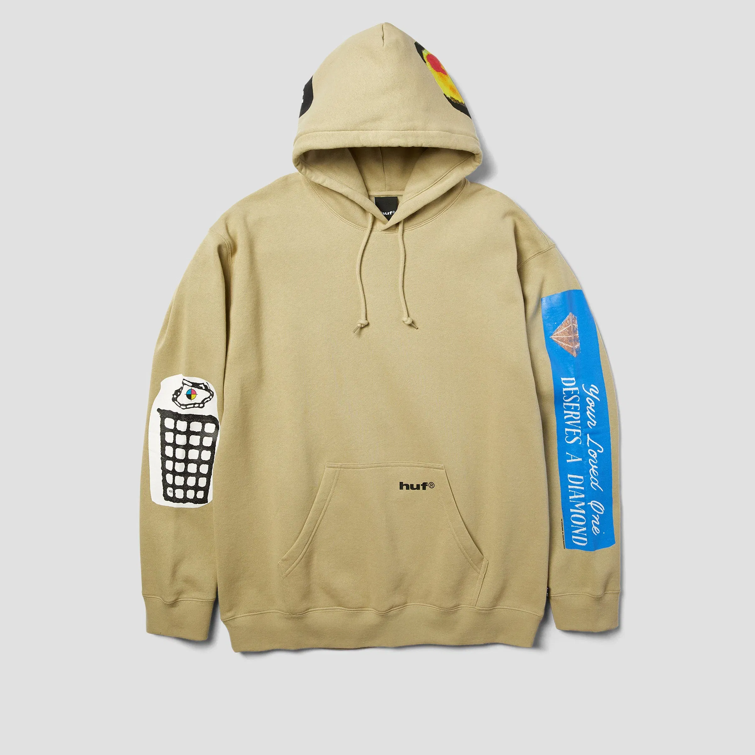 HUF Gimme The Loot Pullover Hoodie Sand
