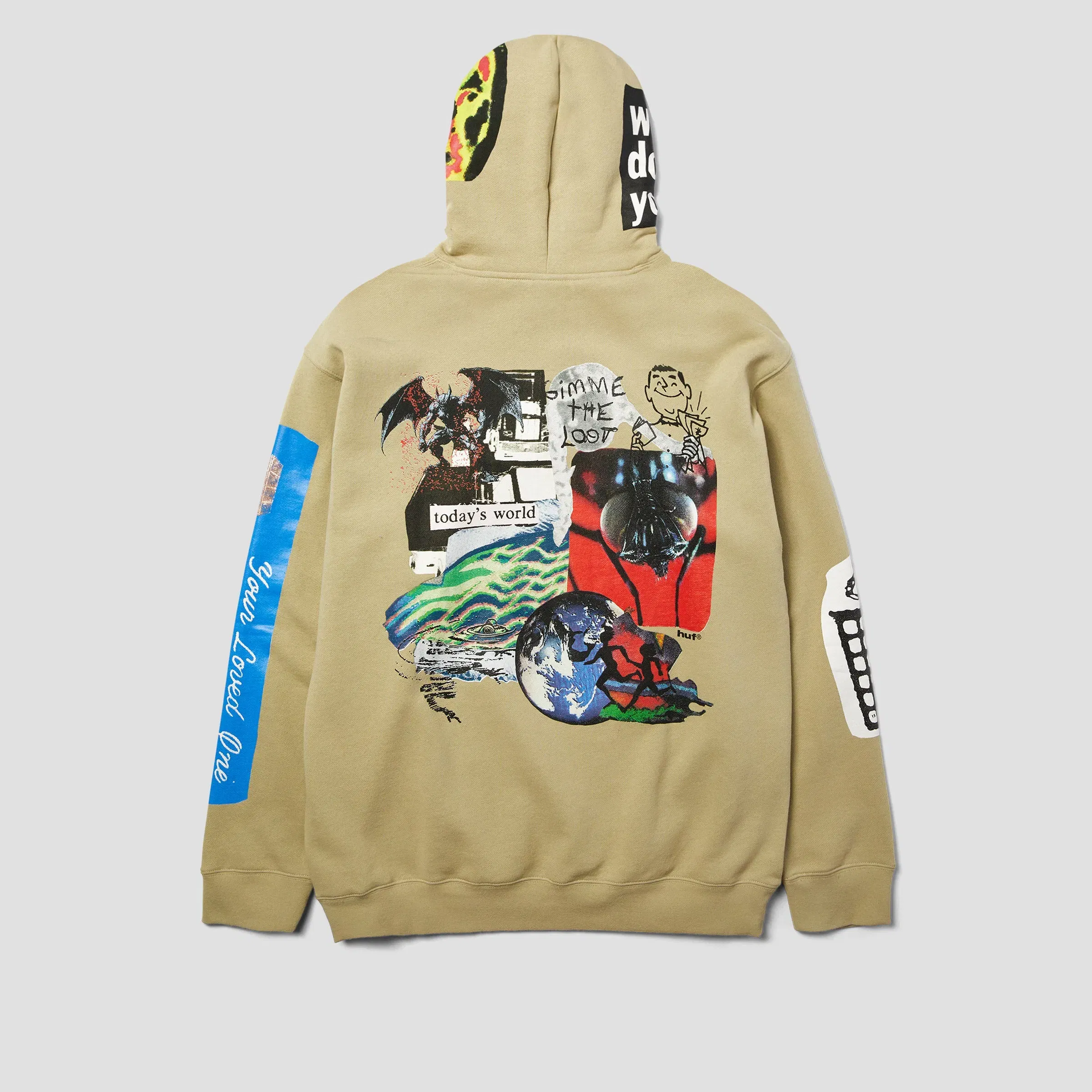 HUF Gimme The Loot Pullover Hoodie Sand
