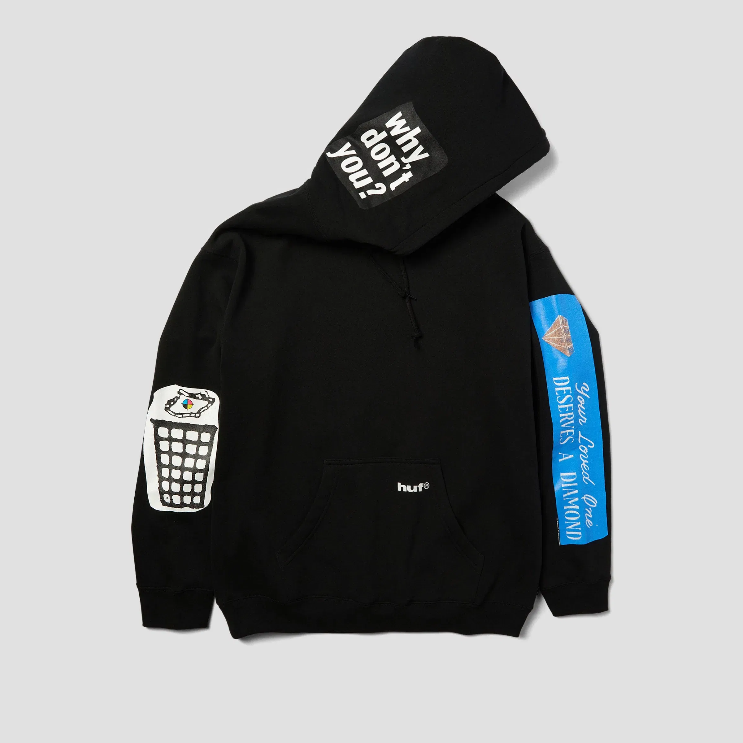 HUF Gimme The Loot Pullover Hoodie Black