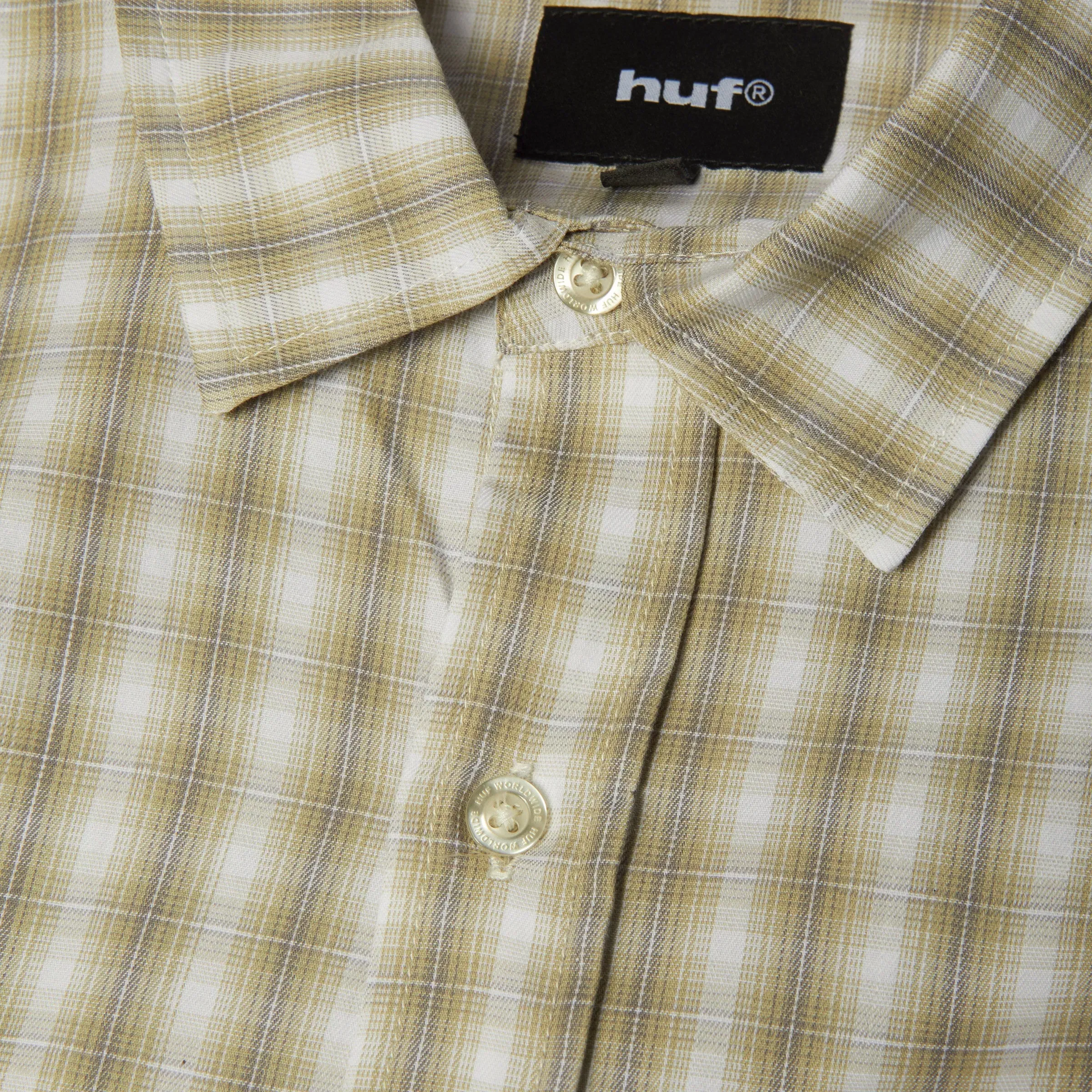 HUF H Star Longsleeve Plaid Shirt Putty