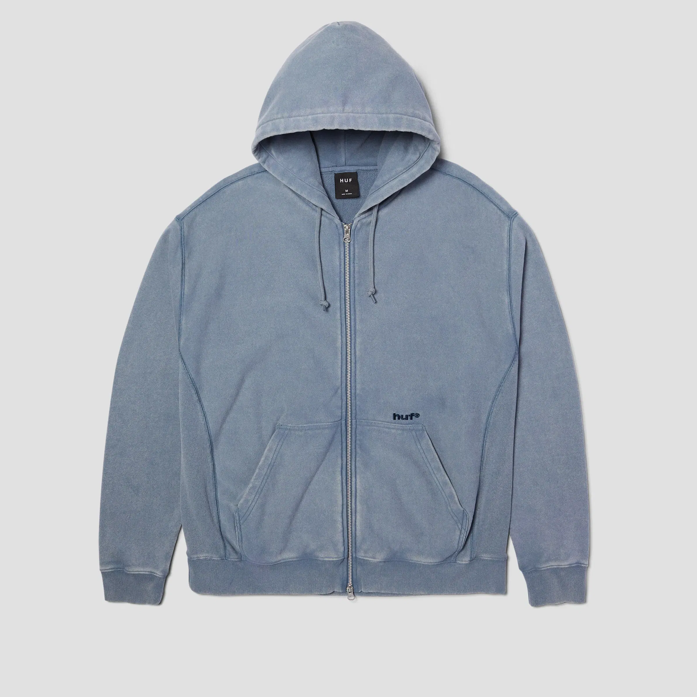 HUF Pacific Wash Full Zip Hoodie Blue