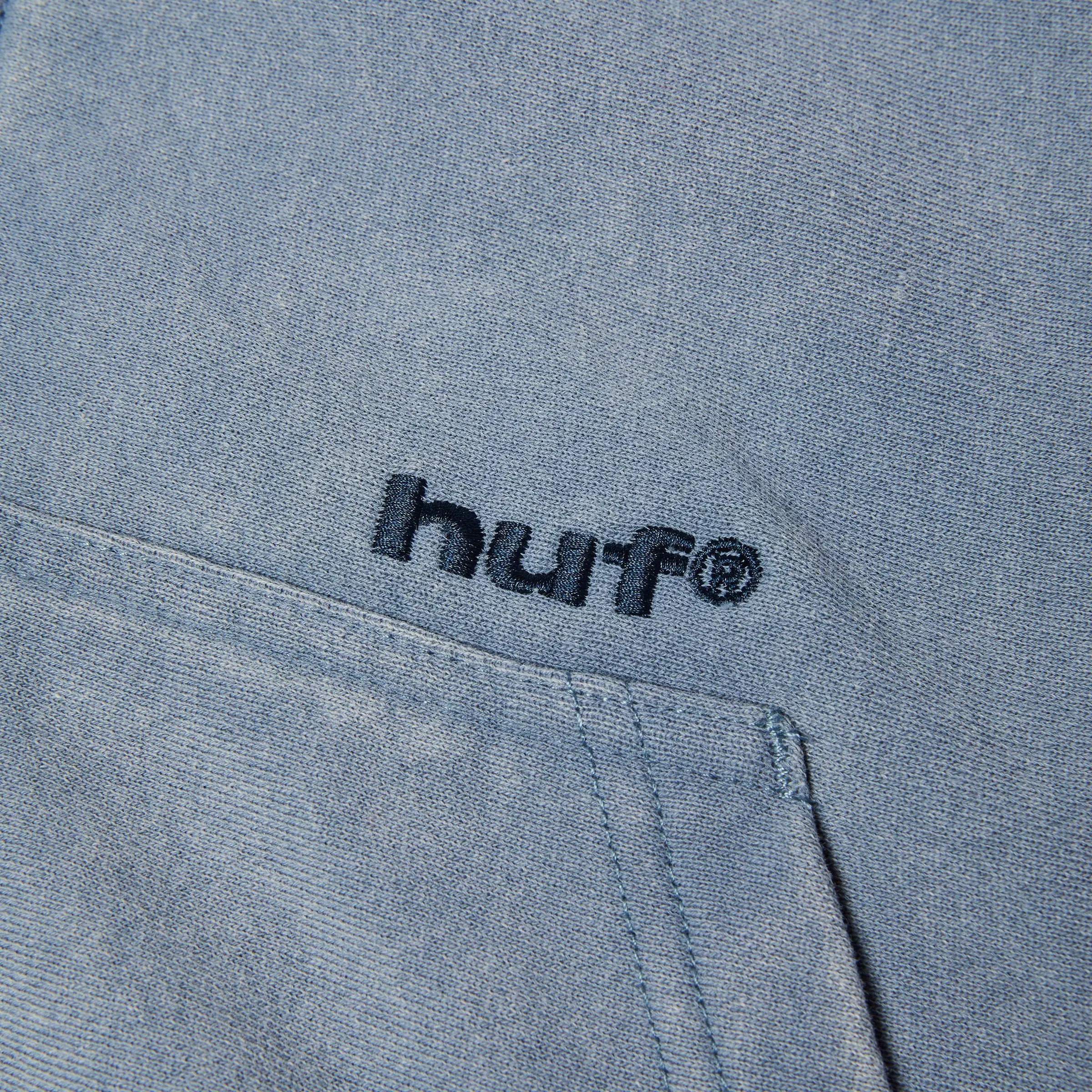HUF Pacific Wash Full Zip Hoodie Blue
