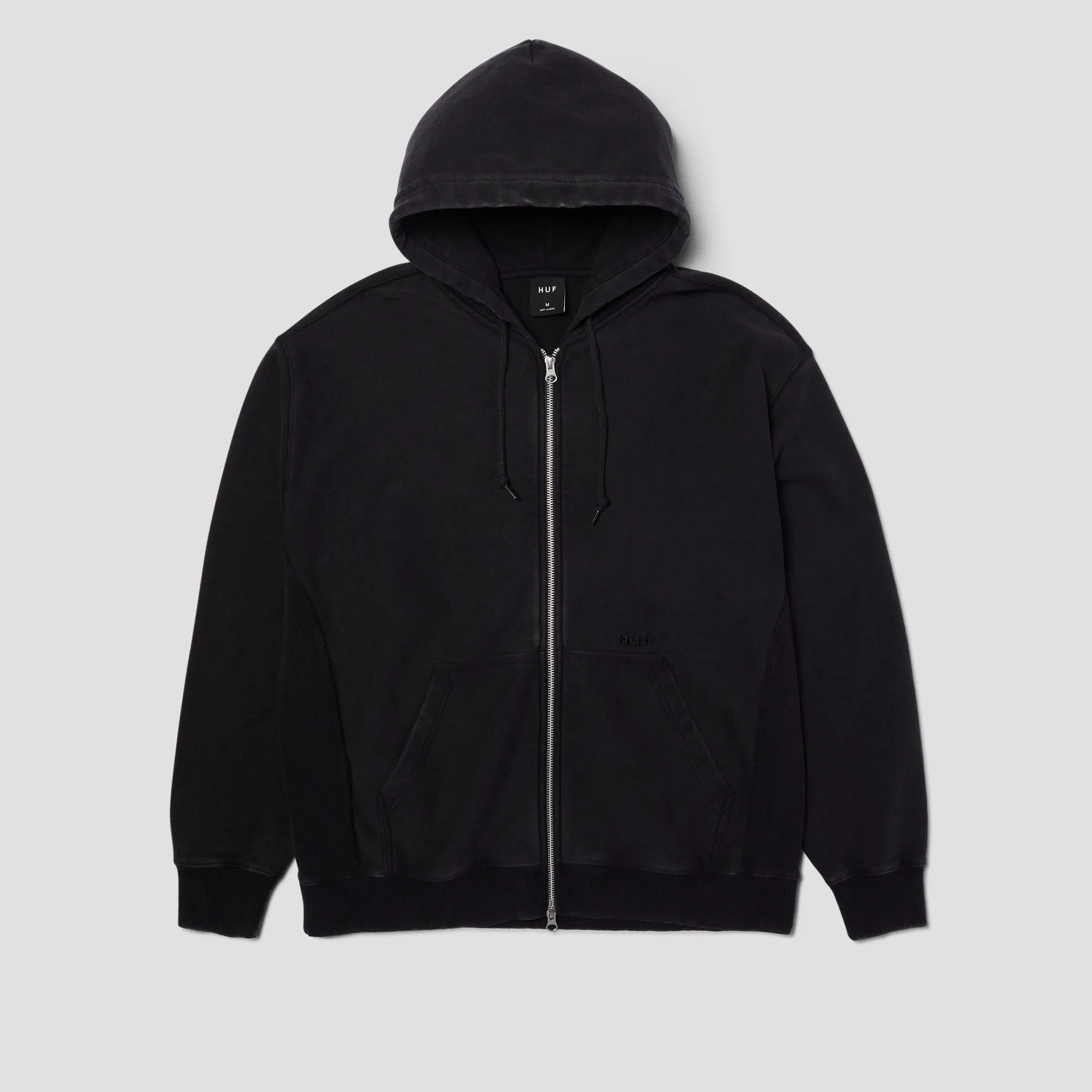 HUF Pacific Wash Full Zip Hoodie Black