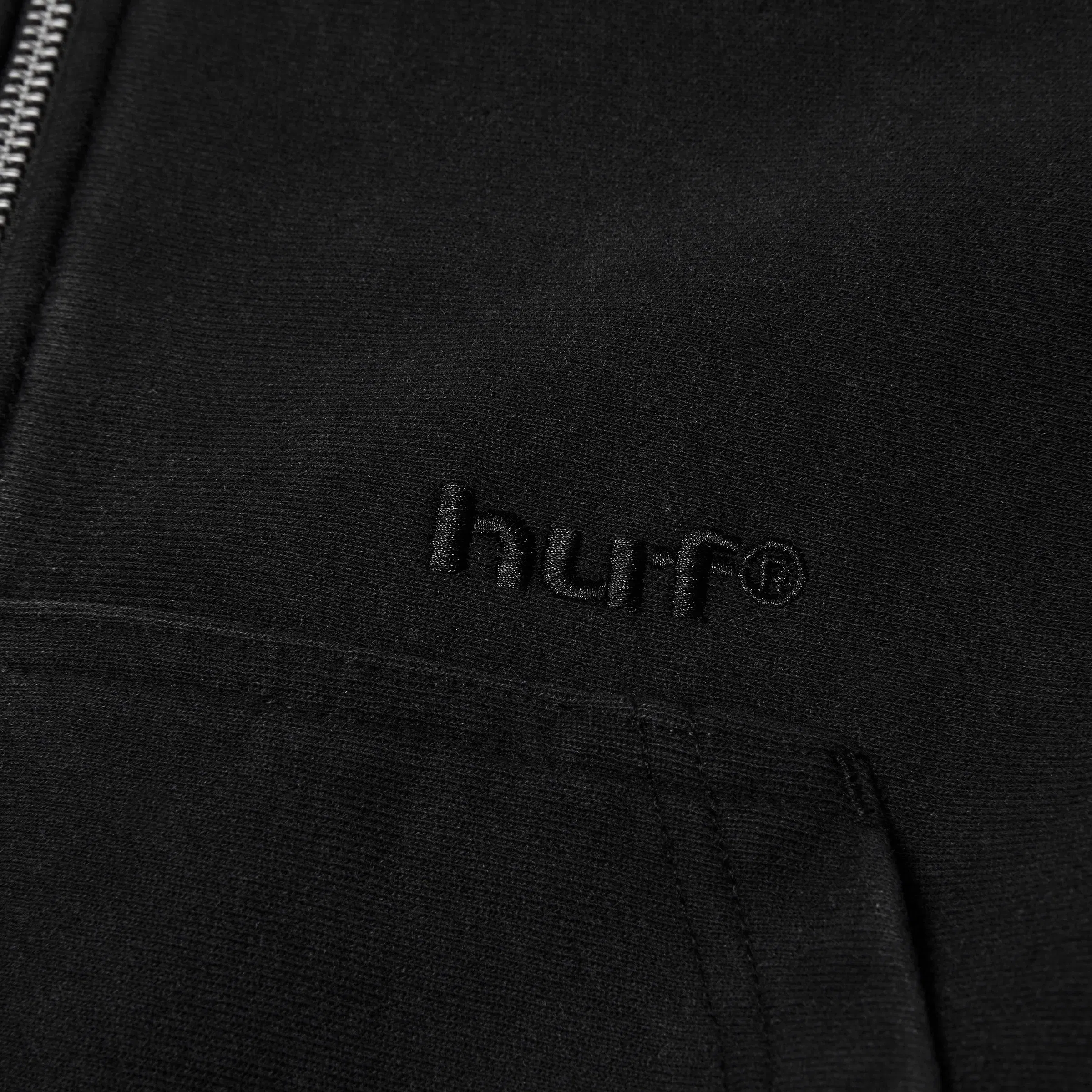 HUF Pacific Wash Full Zip Hoodie Black