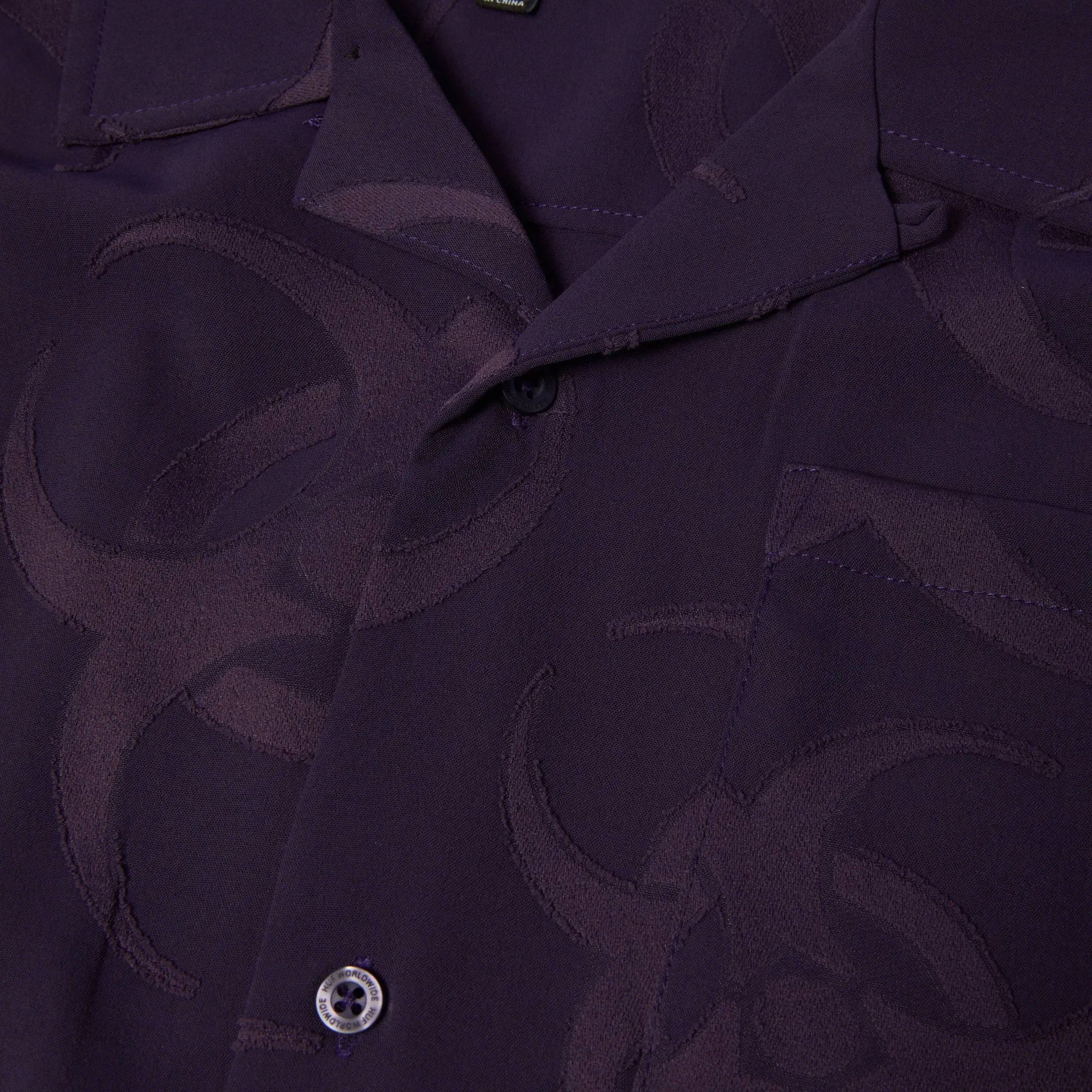 HUF Sector Jacquard Shortsleeve Shirt Dark Berry