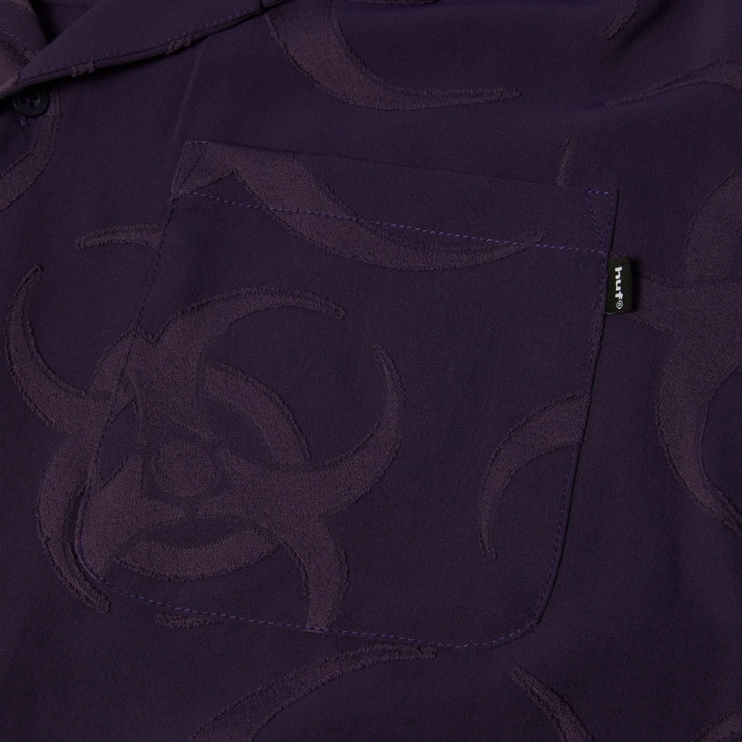 HUF Sector Jacquard Shortsleeve Shirt Dark Berry