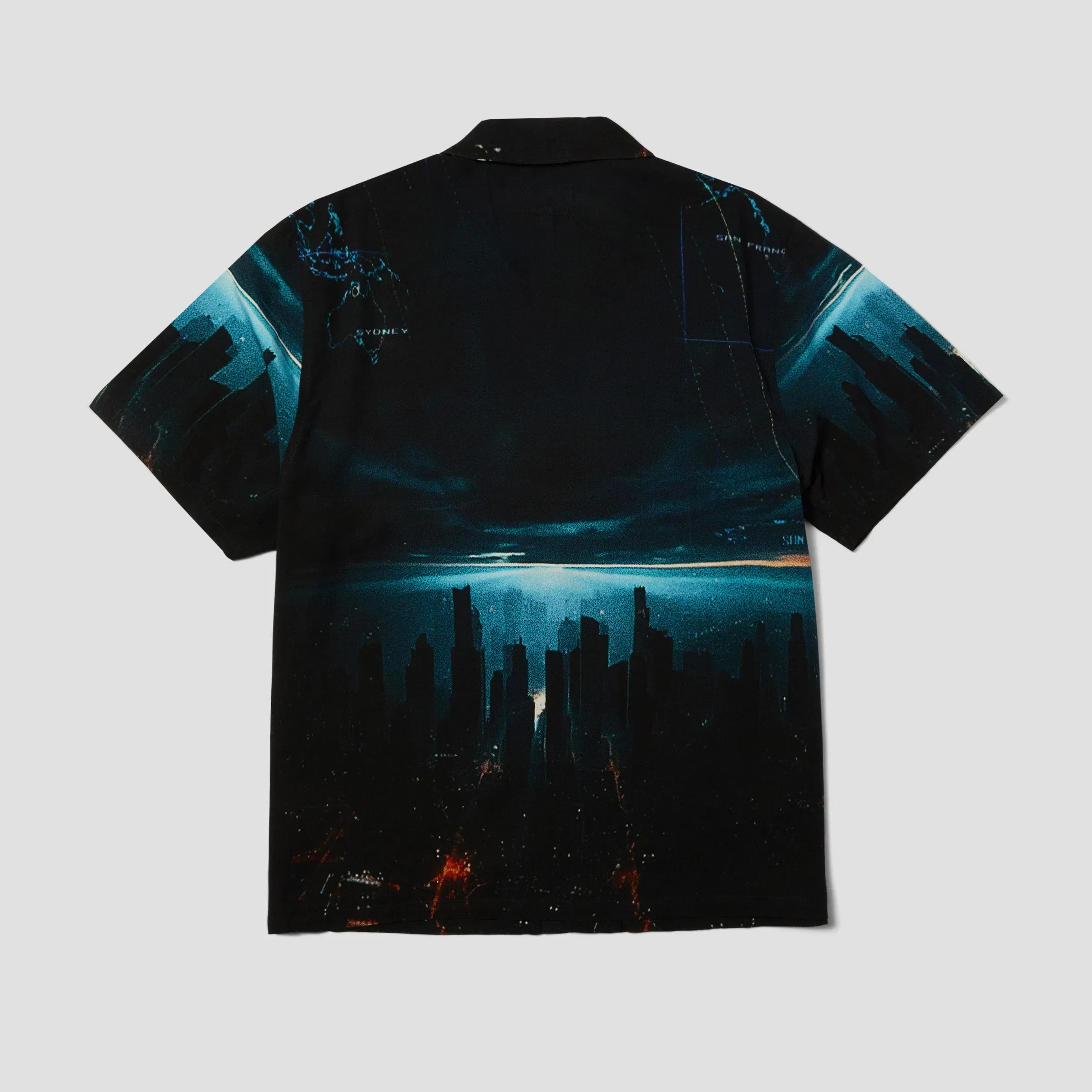 HUF Ground Control Shortsleeve Resort Shirt Black