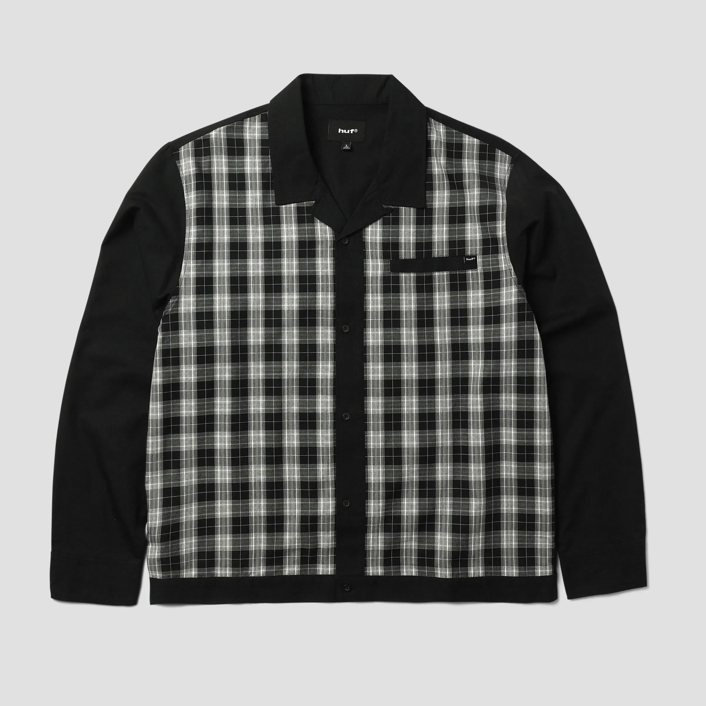 HUF Coolidge Plaid Longsleeve Shirt Black