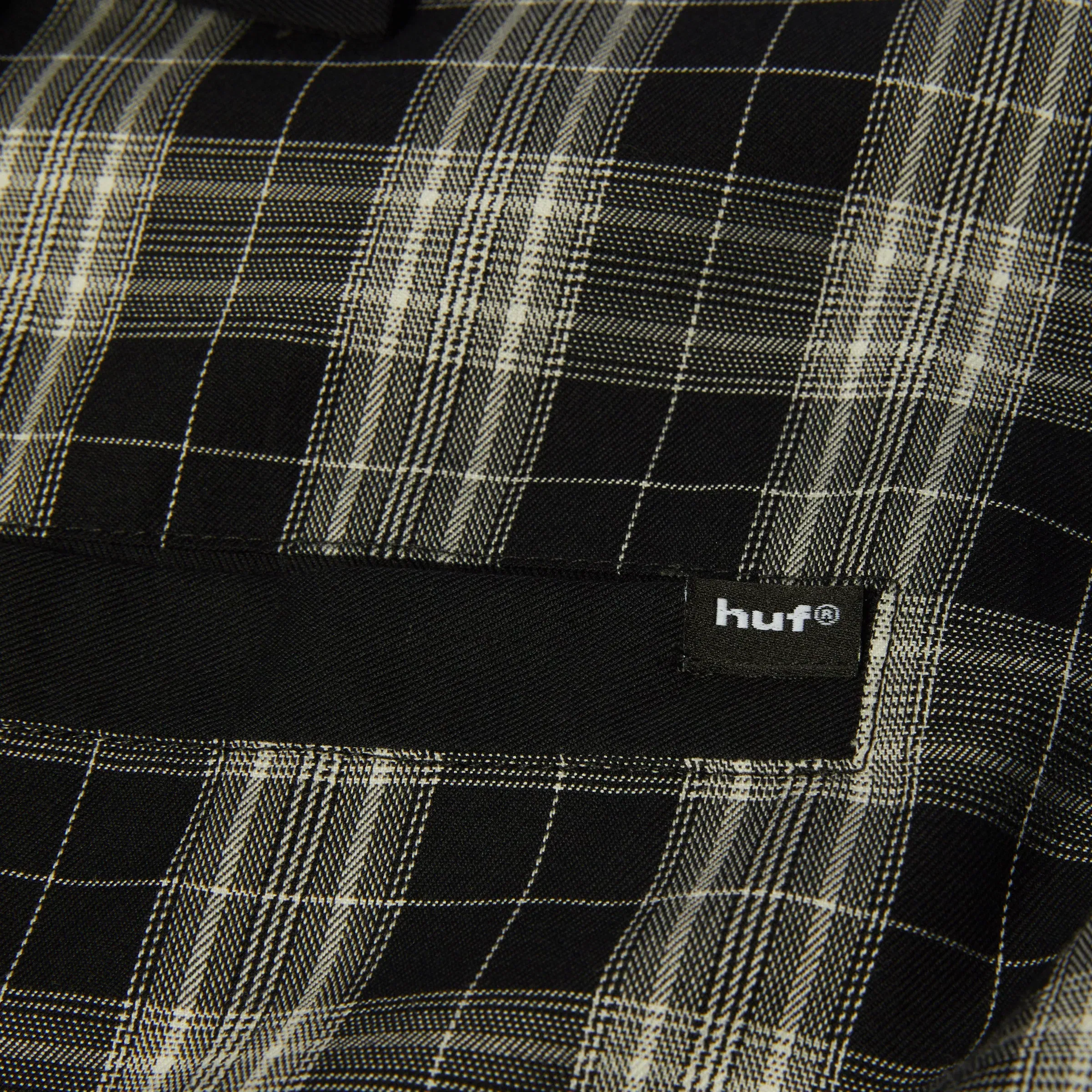 HUF Coolidge Plaid Longsleeve Shirt Black