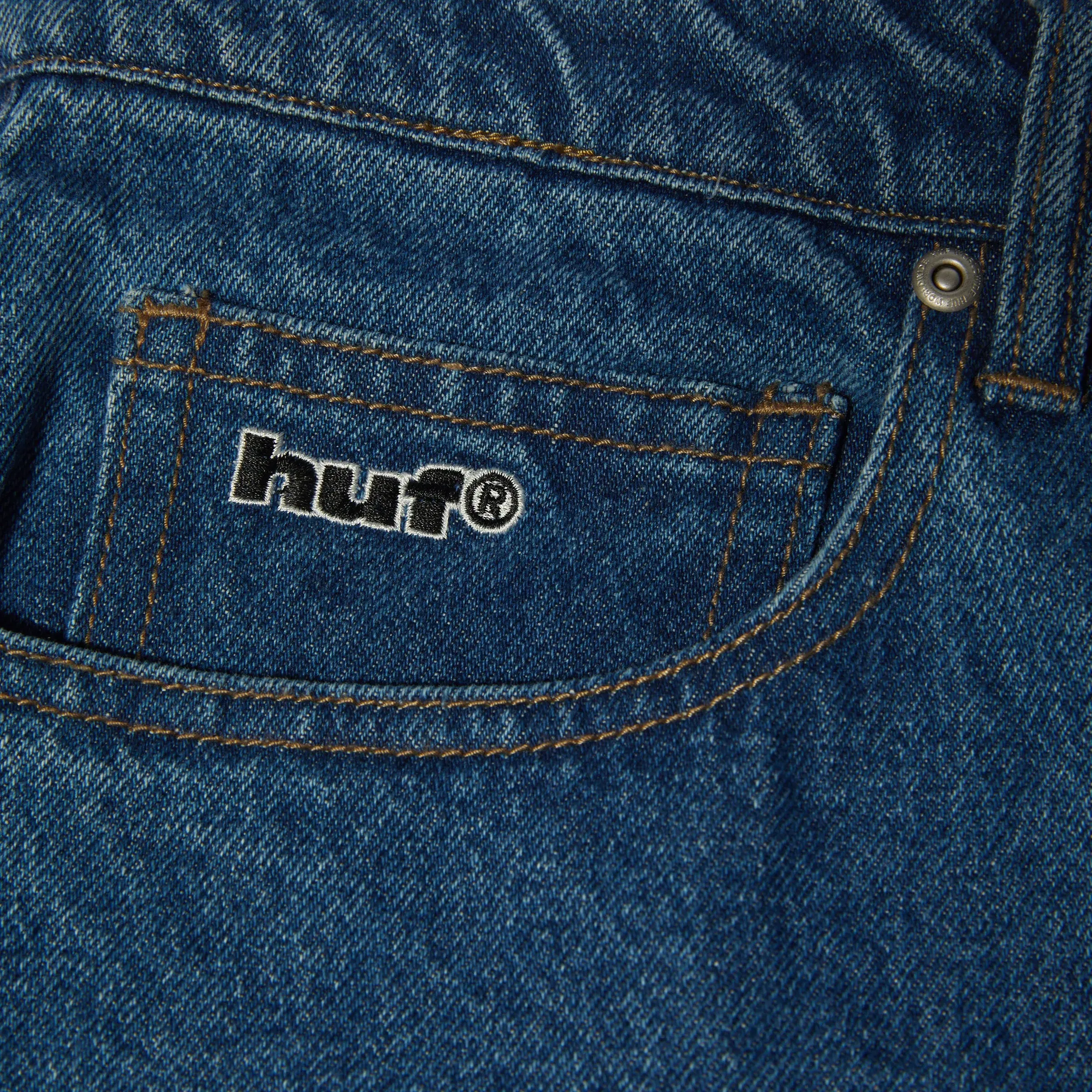 HUF Basic Ass Jeans Stone Wash Indigo