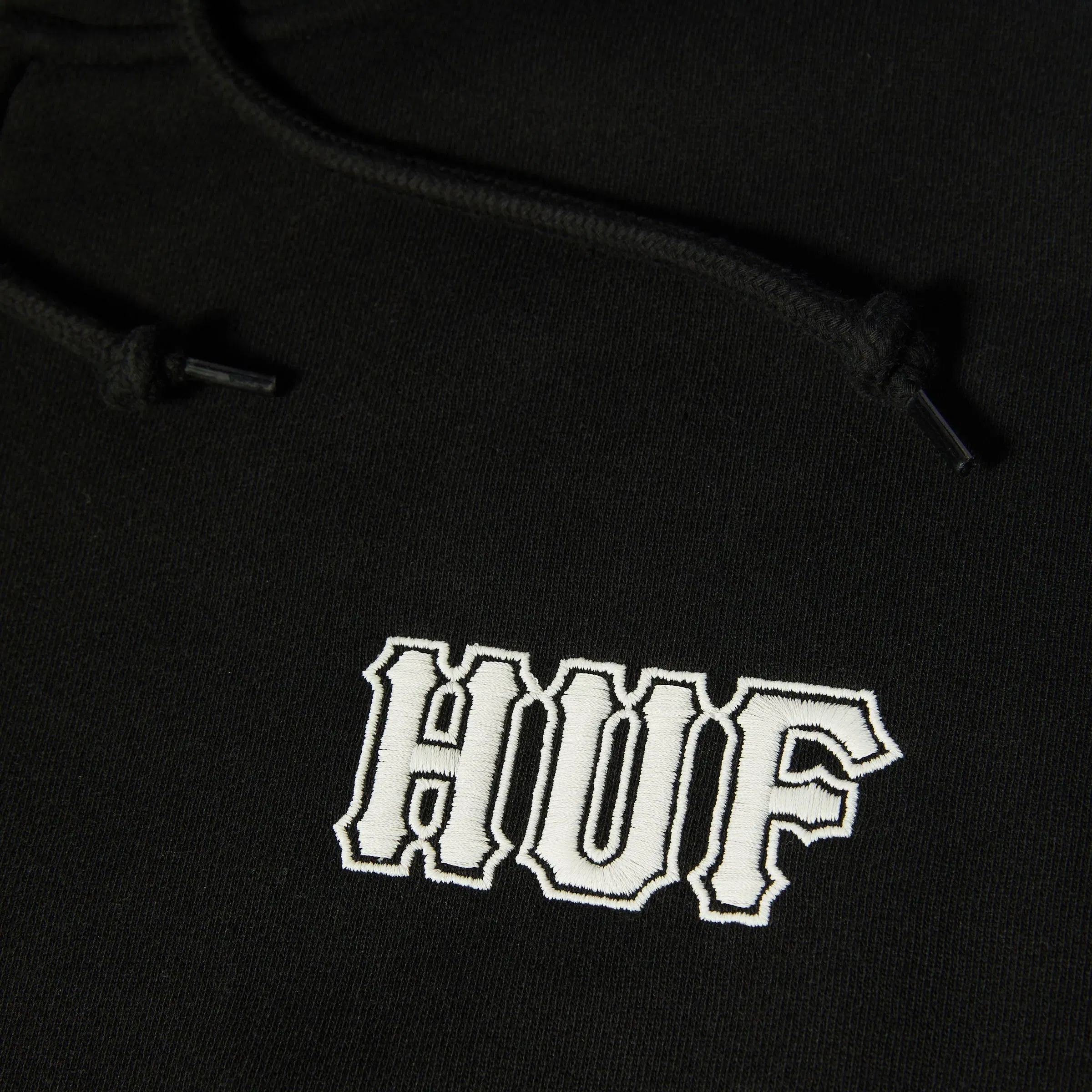 HUF Classic Logo Full Zip Hoodie Black