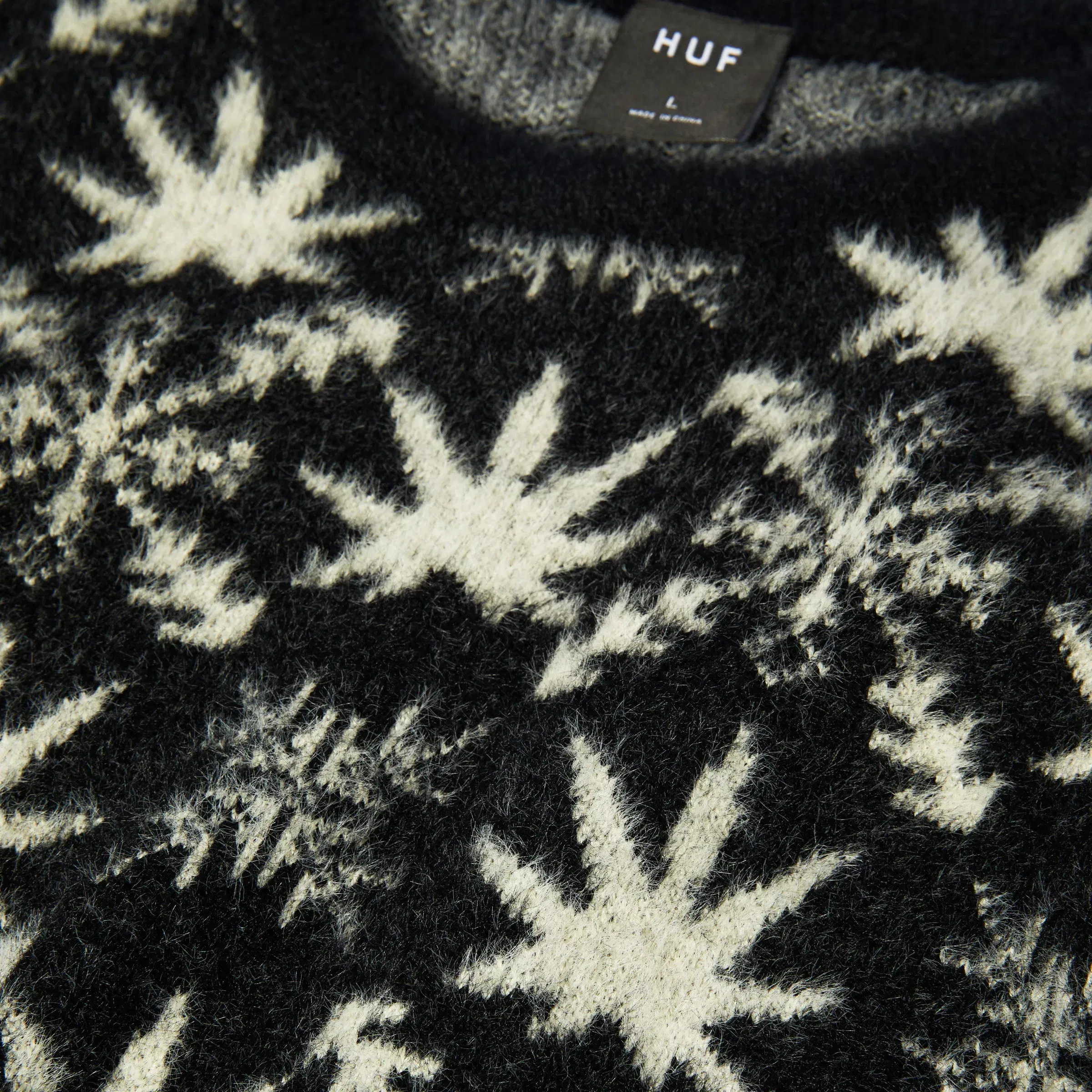 HUF Arctic Plantlife Crew Sweater Black