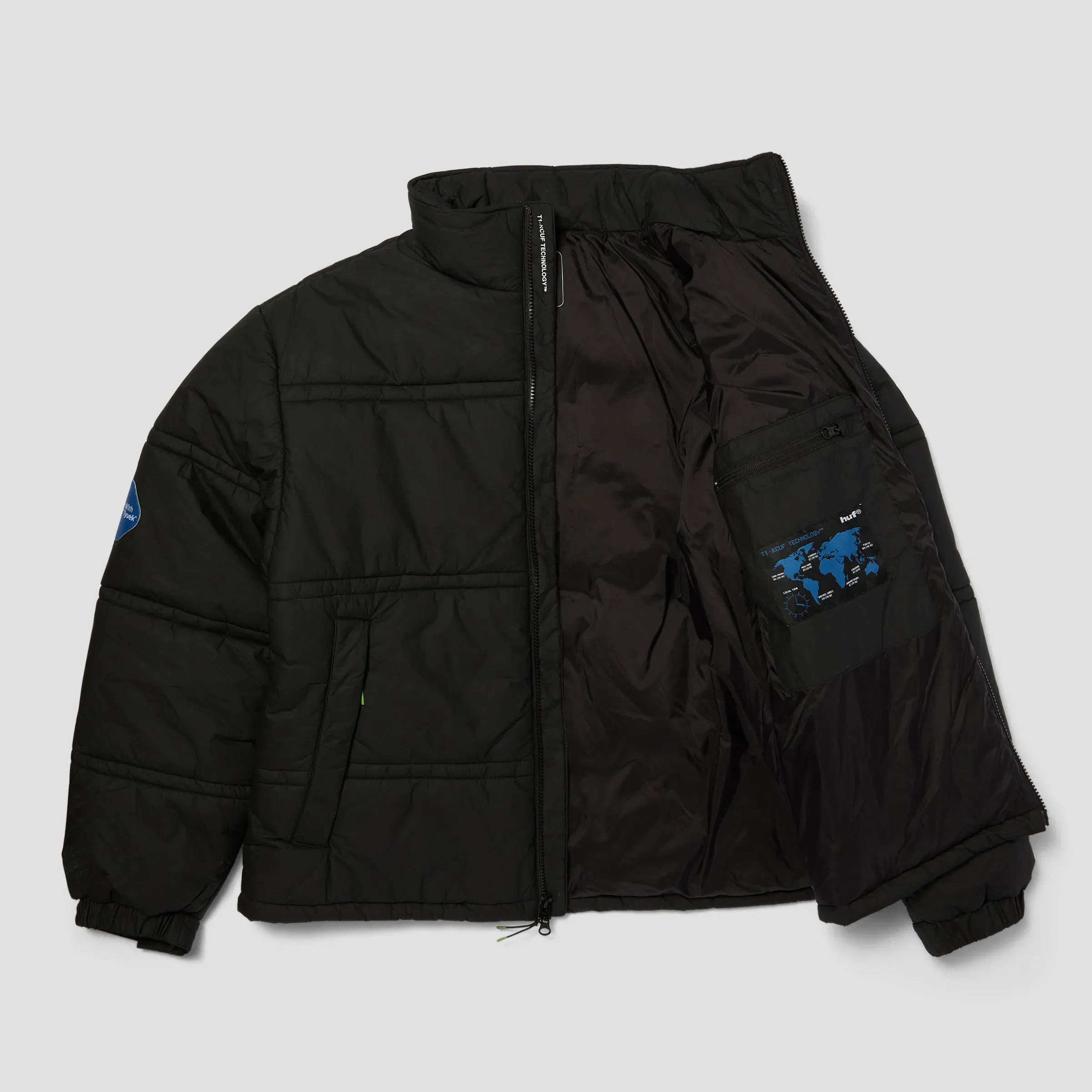HUF 89 Tyvek Puffer Jacket Black