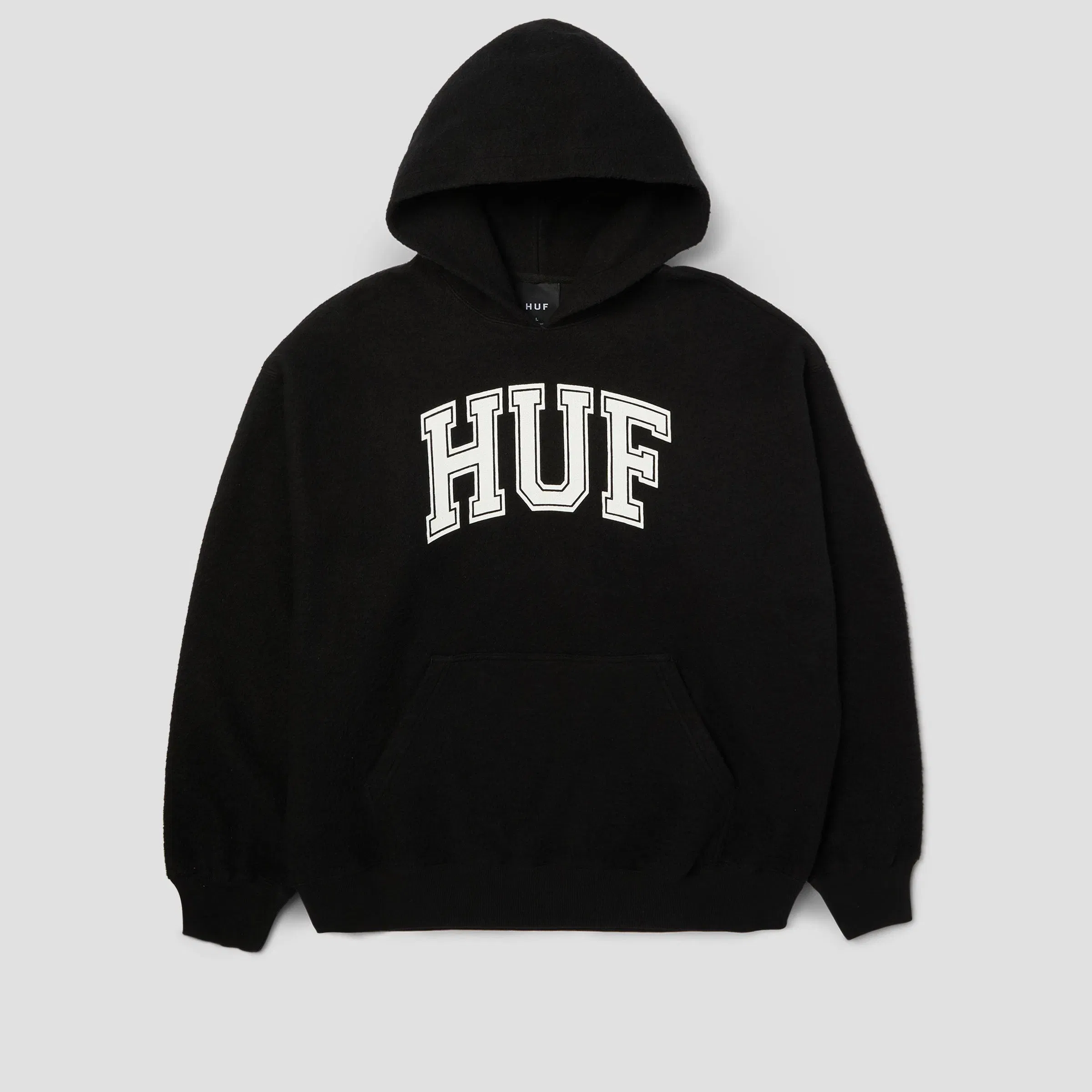 HUF Cracked Arch Reverse Hoodie Black