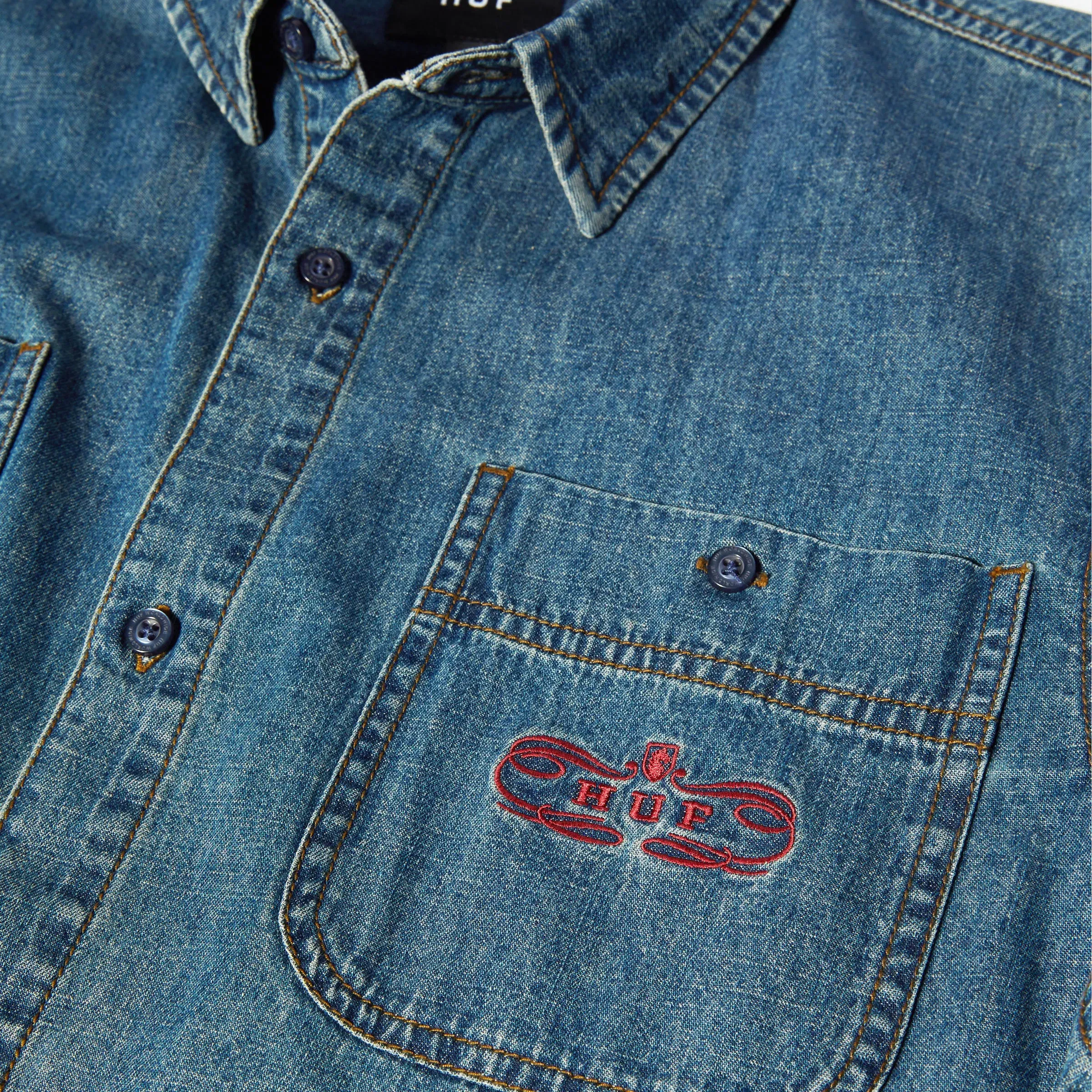 HUF Worldwide Clothiers Denim Shirt Indigo