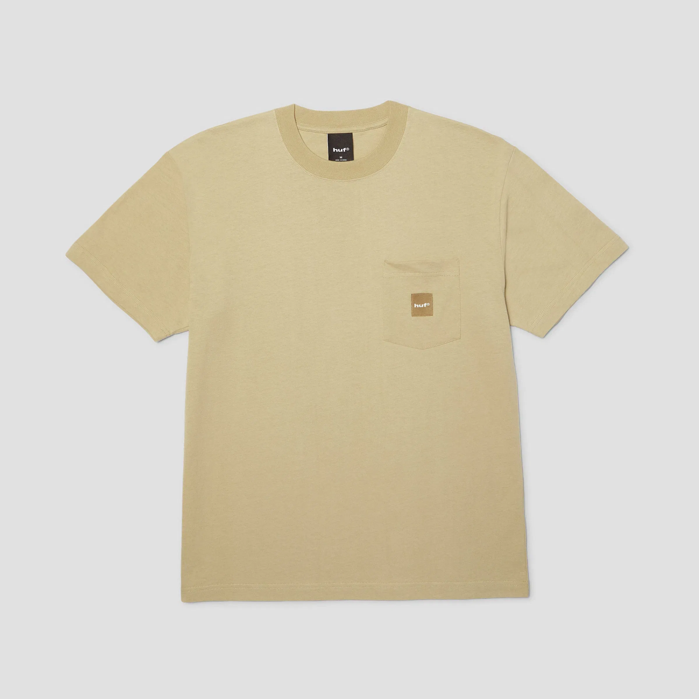 HUF Box Logo Shortsleeve Pocket T-Shirt Tan / Tan