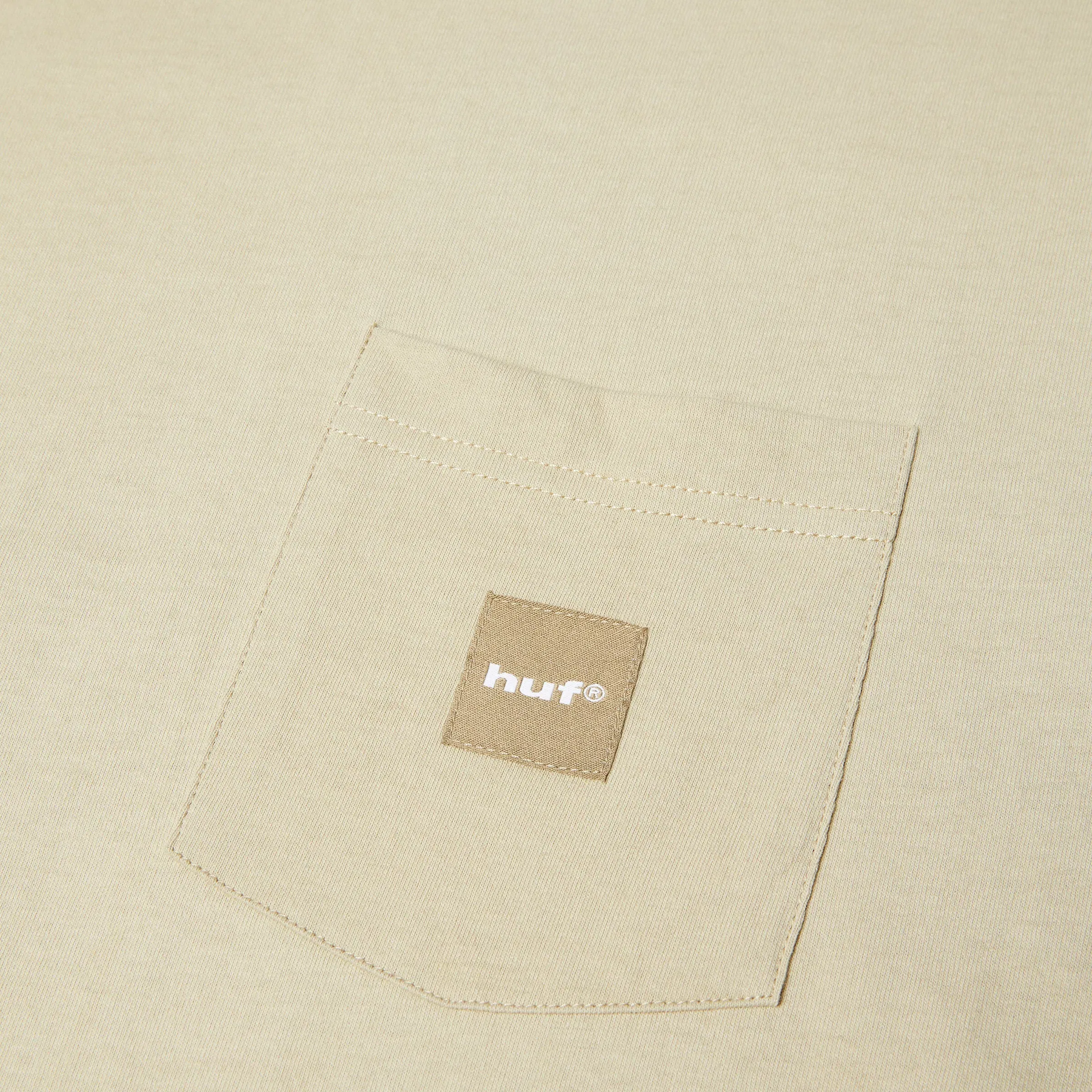 HUF Box Logo Shortsleeve Pocket T-Shirt Tan / Tan