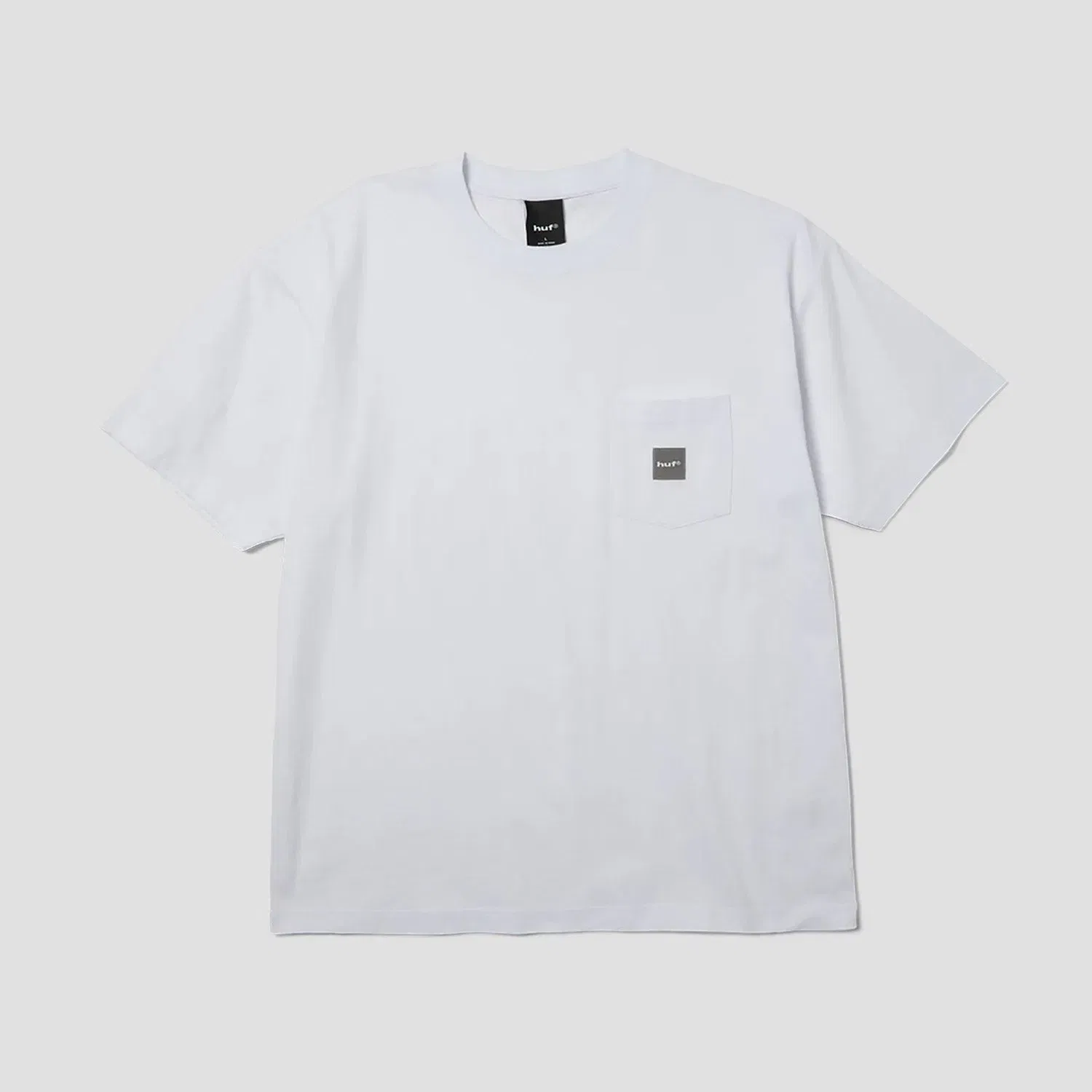 HUF Box Logo Shortsleeve Pocket T-Shirt White / Grey
