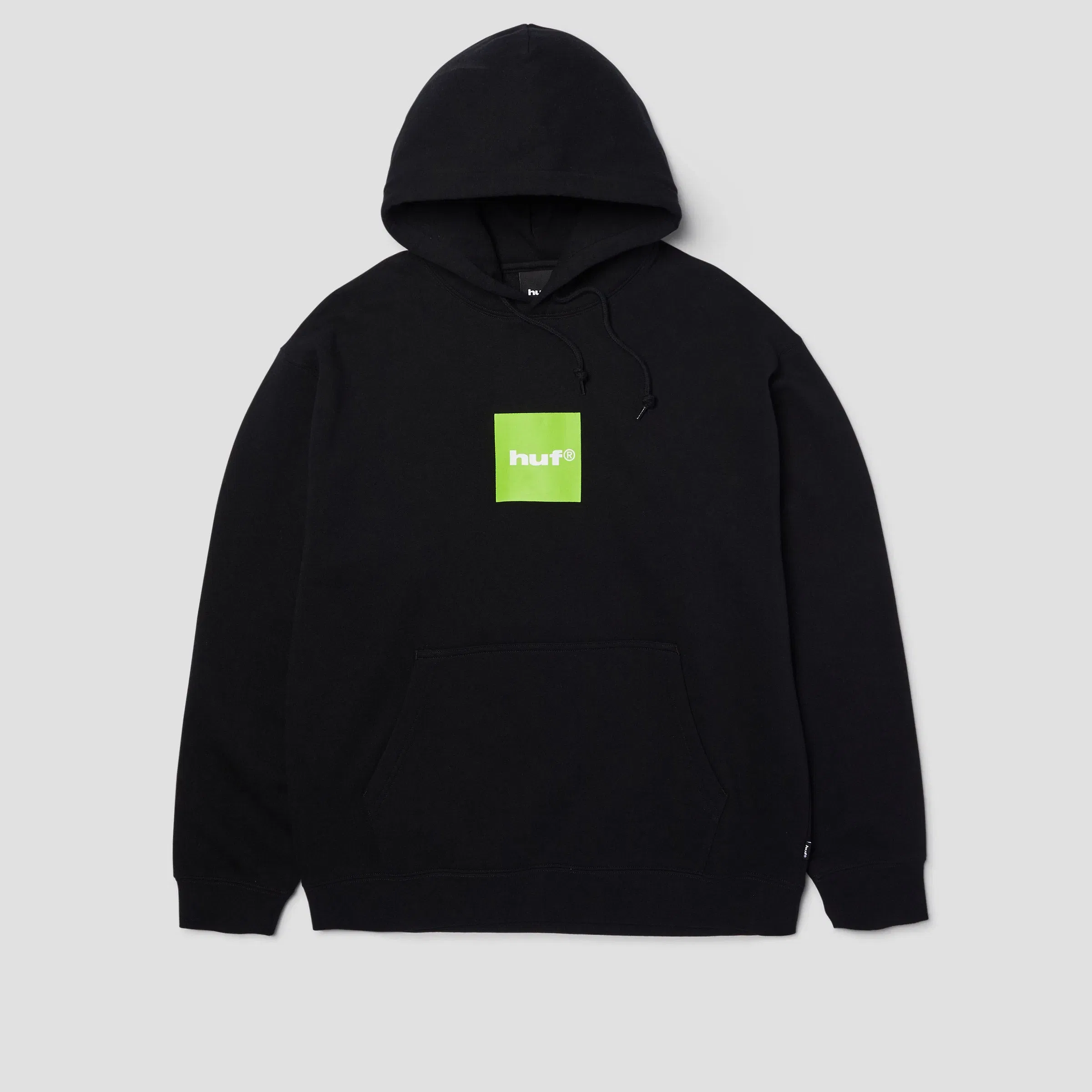 HUF Box Logo Pullover Hoodie Black / Huf Green
