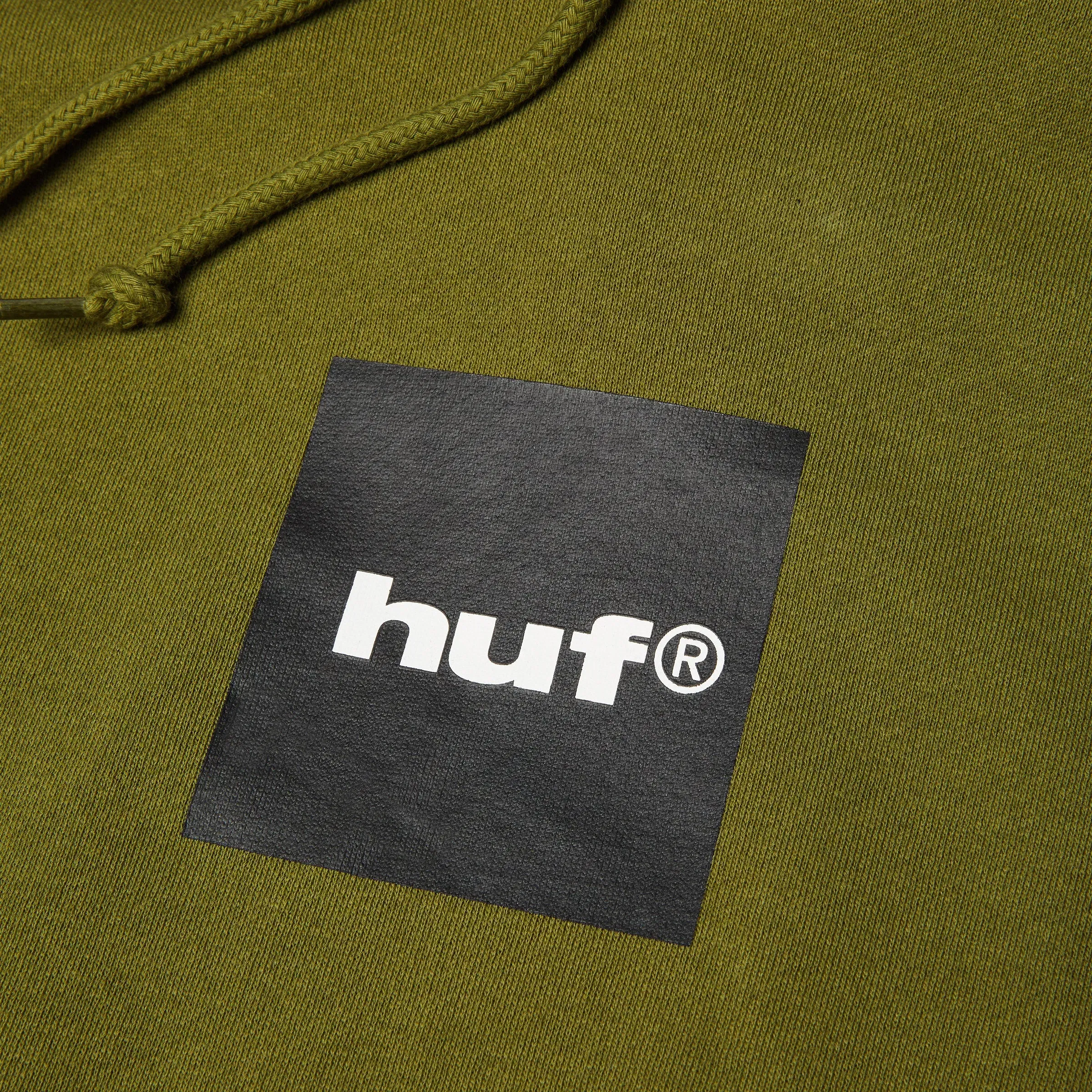 HUF Box Logo Pullover Hoodie Olive / Black