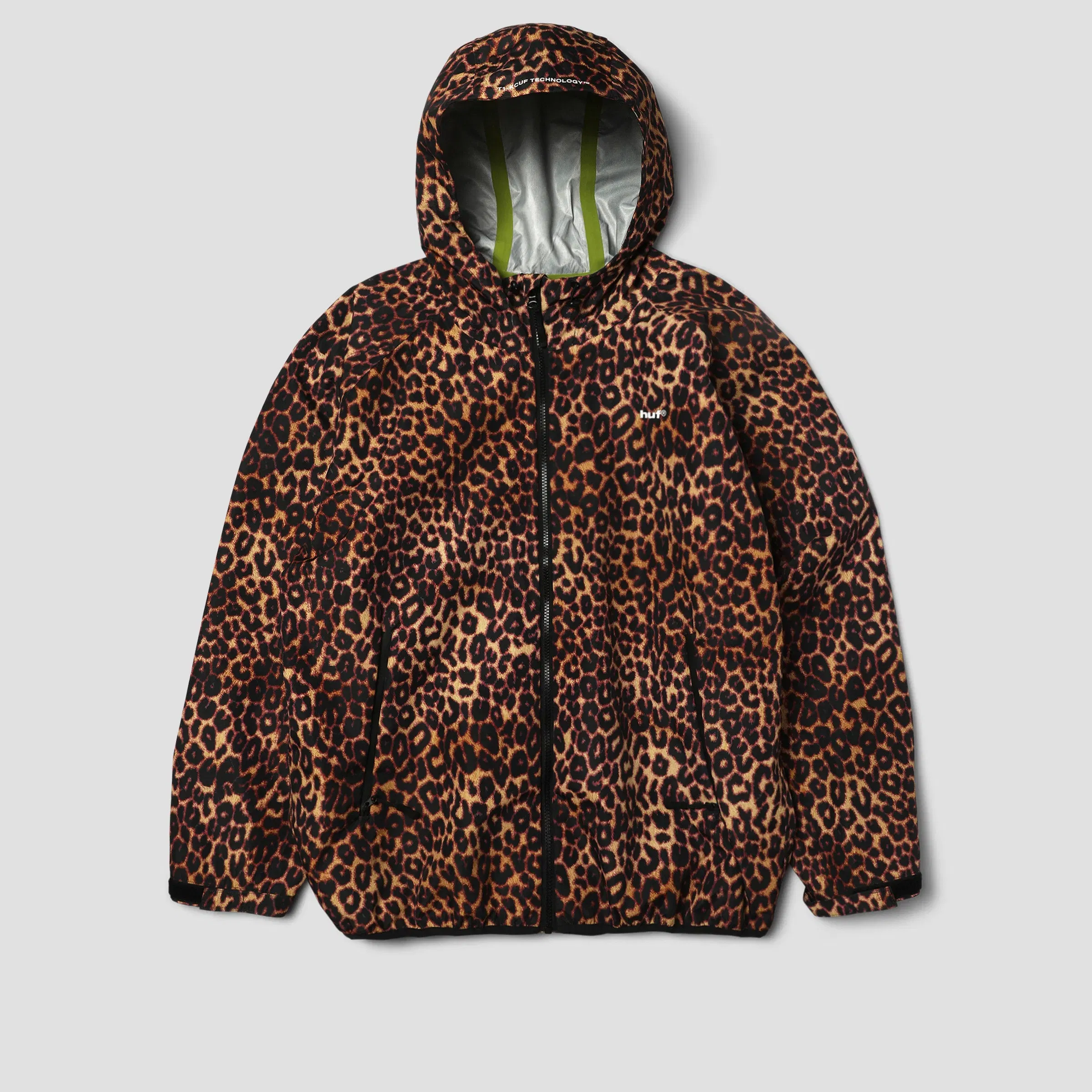 HUF Rainier Printed Shell Jacket Brown