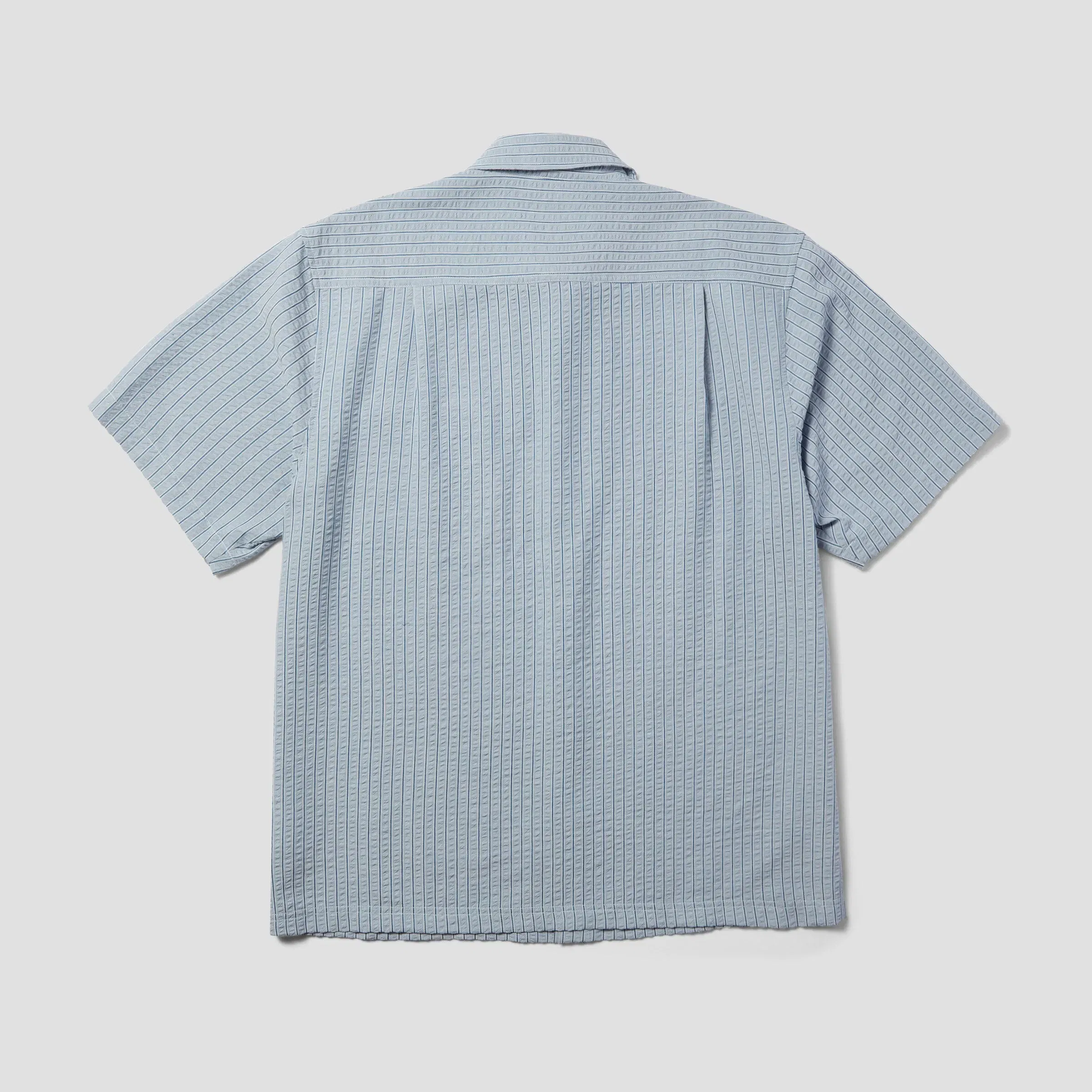 HUF Big Block Striped Shortsleeve Shirt Light Blue