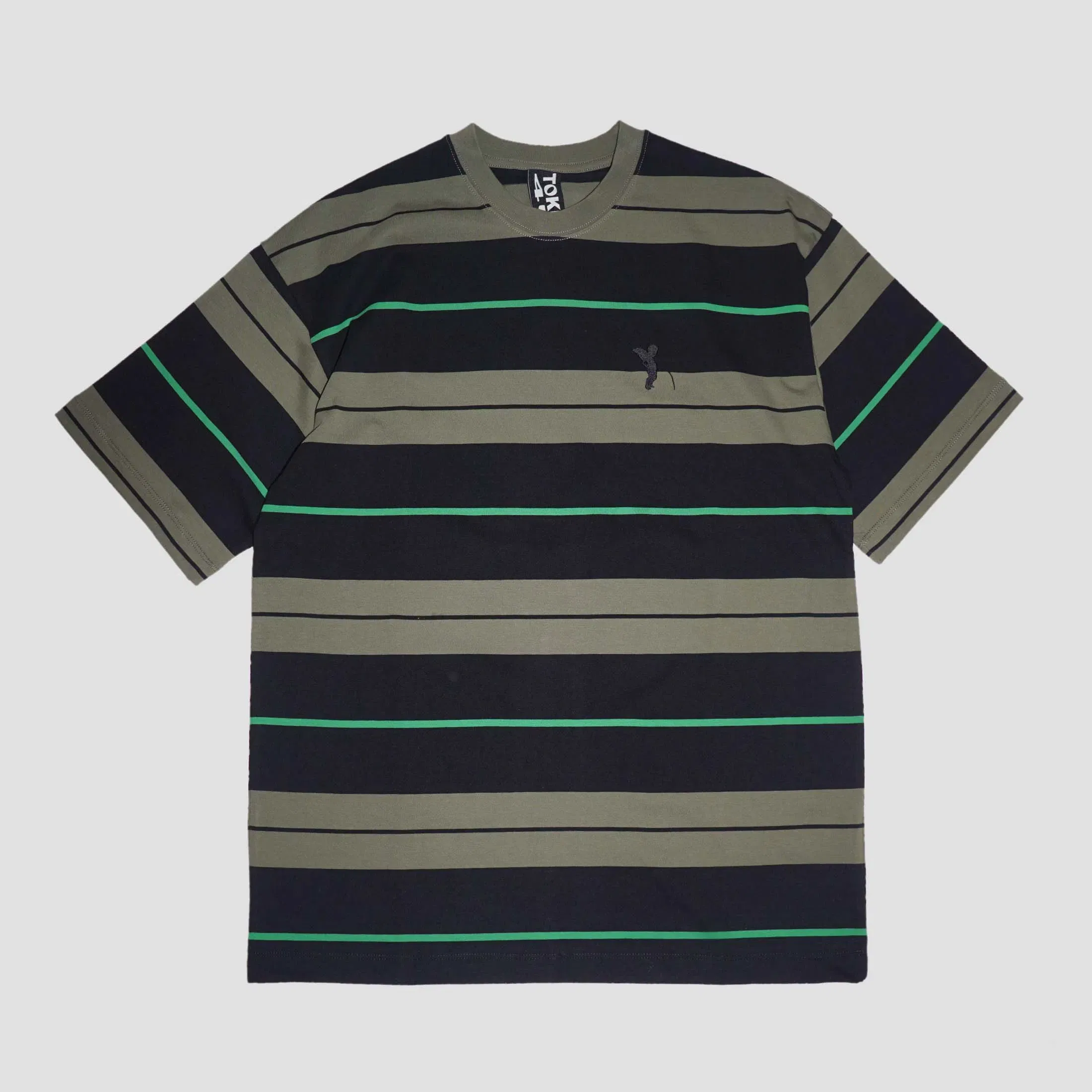 Token Fences Striped T-Shirt Green