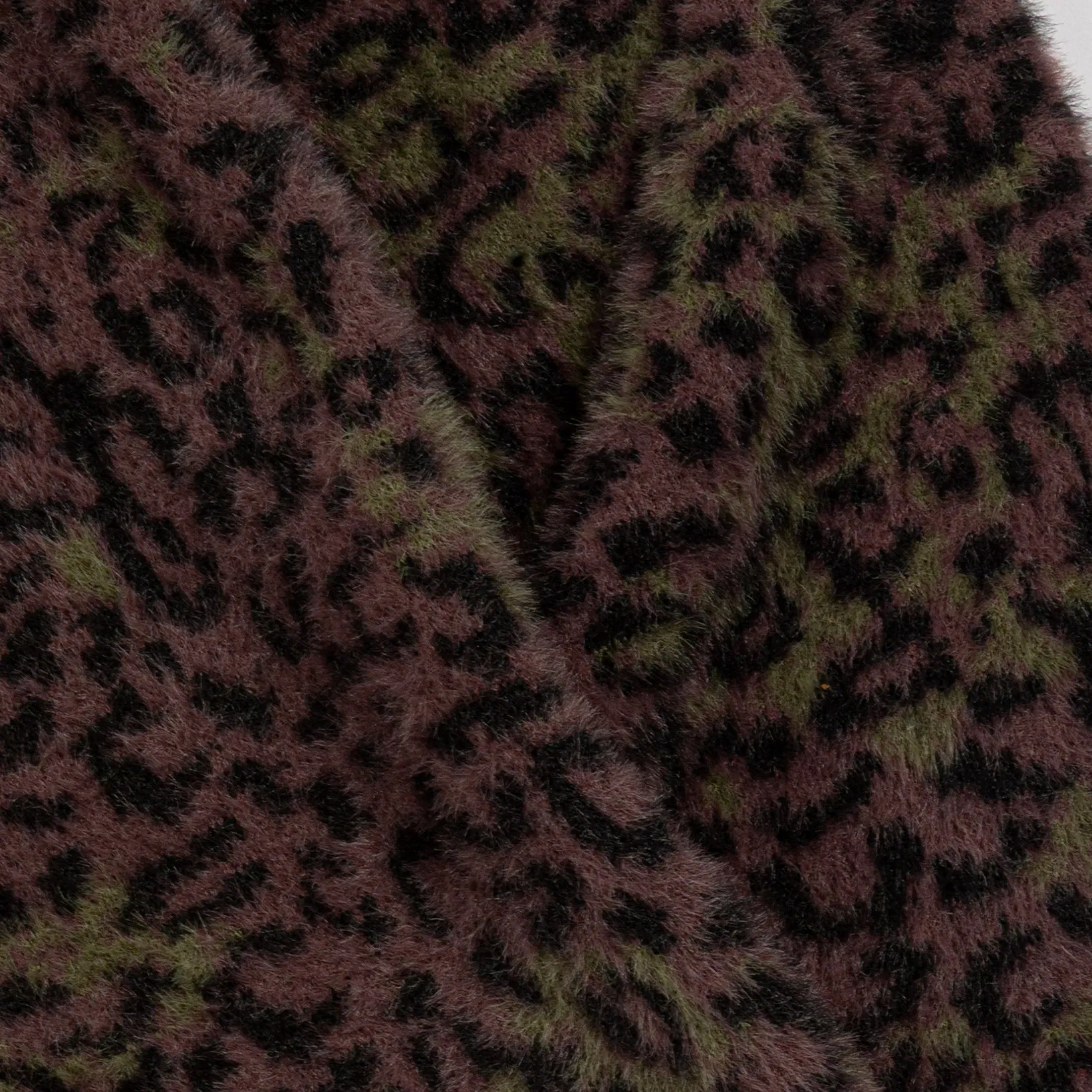 Wasted Paris Cheetah Cardigan Fudge Burgundy Camo