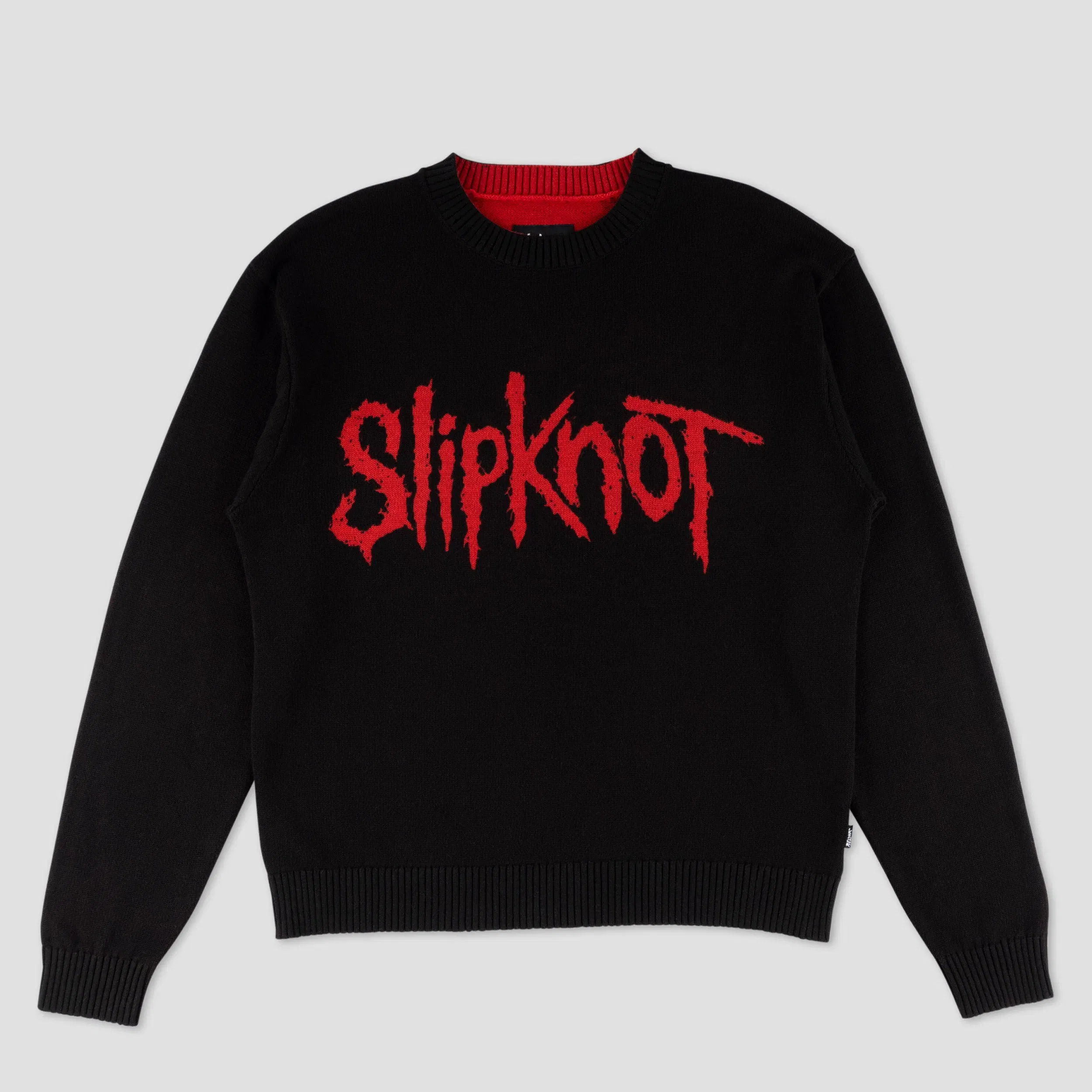 Welcome X Slipknot Slipknot Overprint Knit Sweater Black / Red