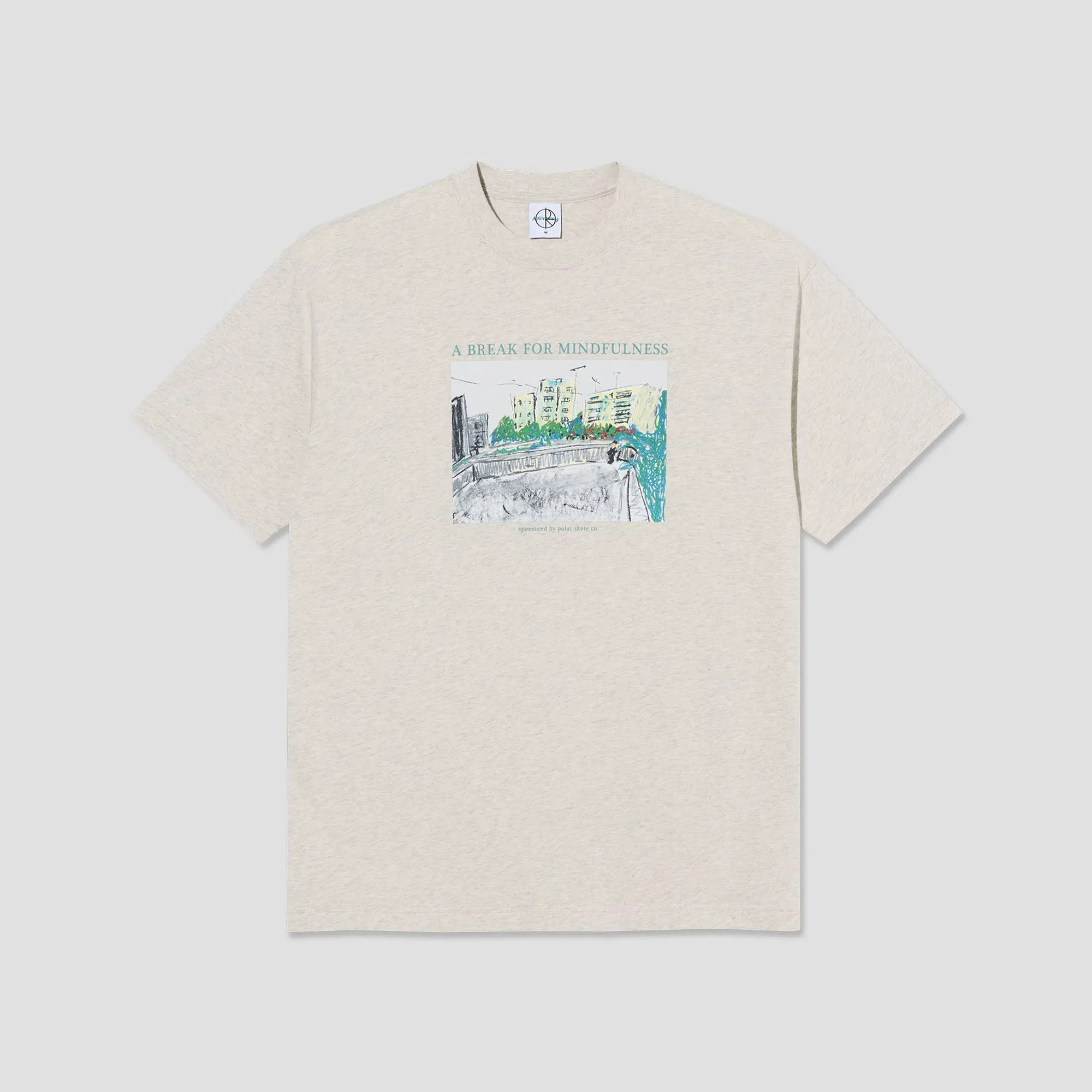 Polar Mindfulness T-Shirt Ivory Grey Melange