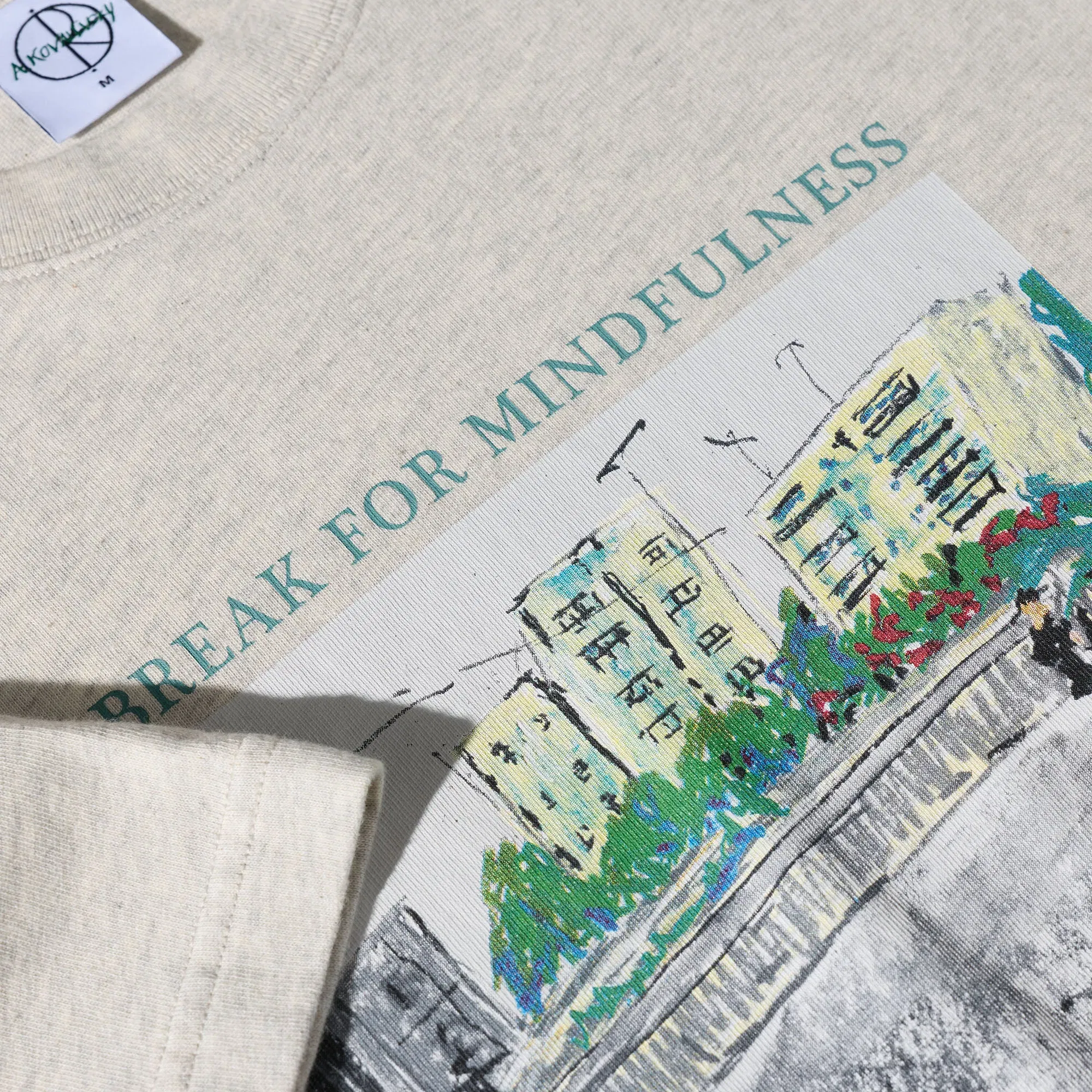 Polar Mindfulness T-Shirt Ivory Grey Melange